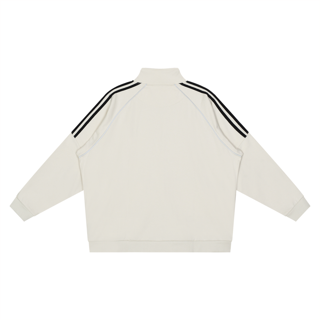 Reflection Striped Raglan Sleeve Jacket