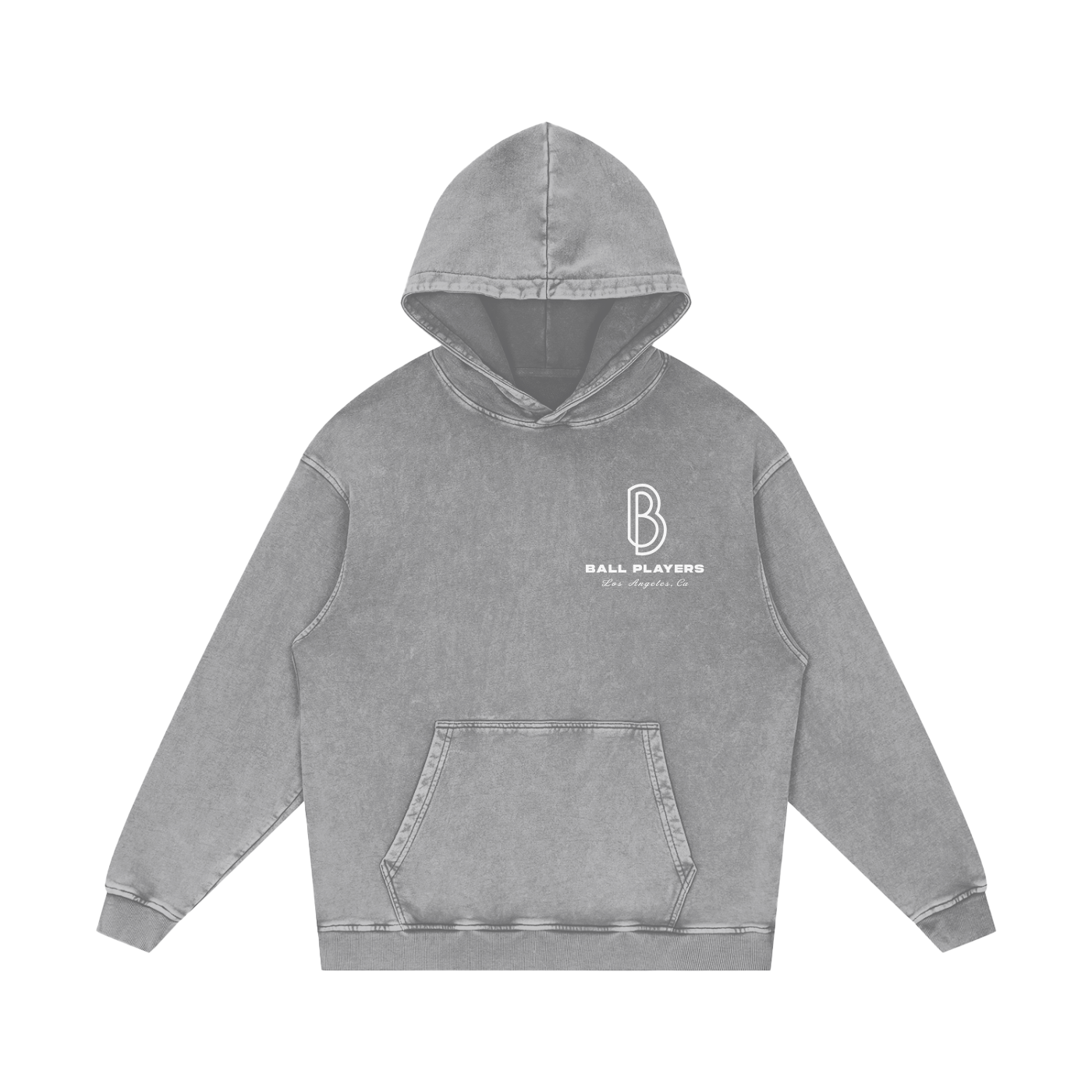 Snow Washed Loose Cotton Hoodie