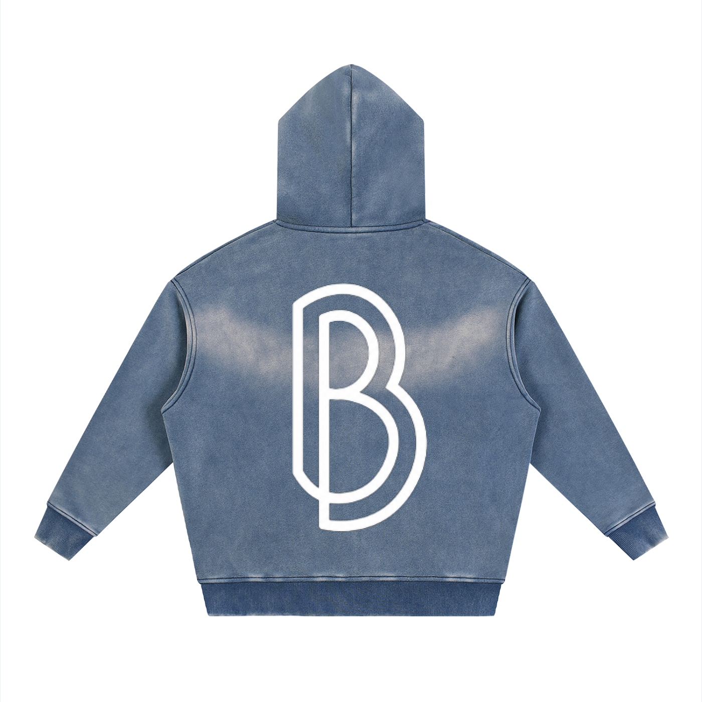 Sunfade Two-way Zipper Boxy Fleece Hoodie