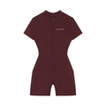 Women's Quarter-Zip Short Sleeve Romper