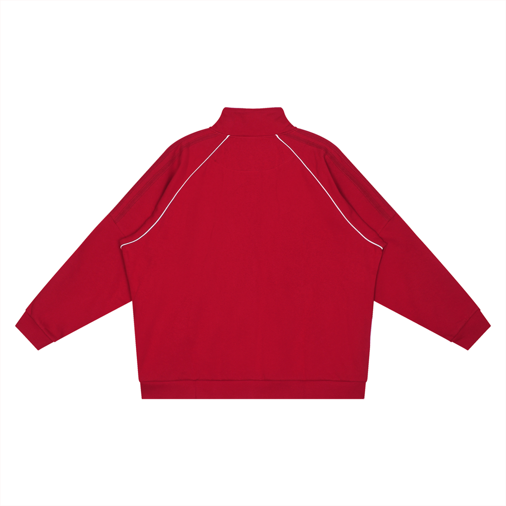 Reflection Striped Raglan Sleeve Jacket