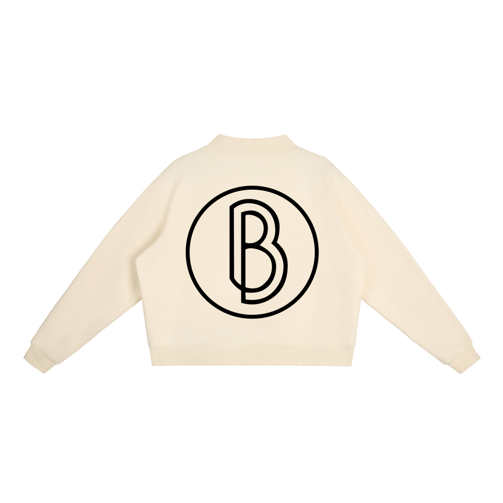 Essential Fleece Mock-Neck Crew Sweatshirt