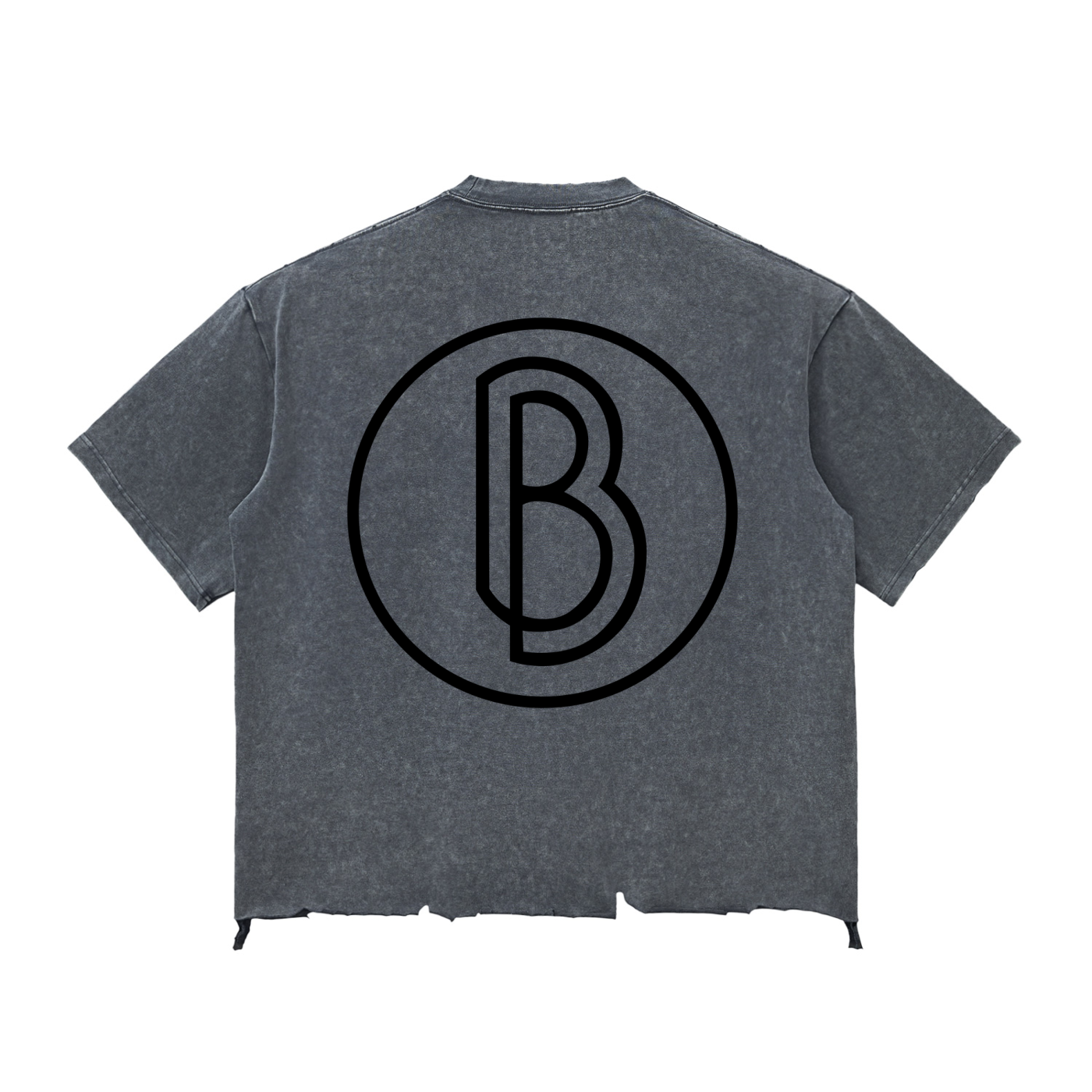 Snow Wash Raw-Hem Boxy T-shirt