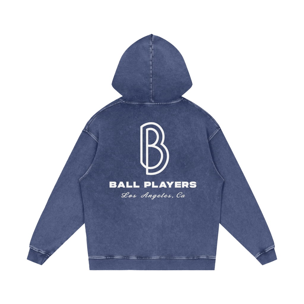 Snow Washed Loose Cotton Hoodie
