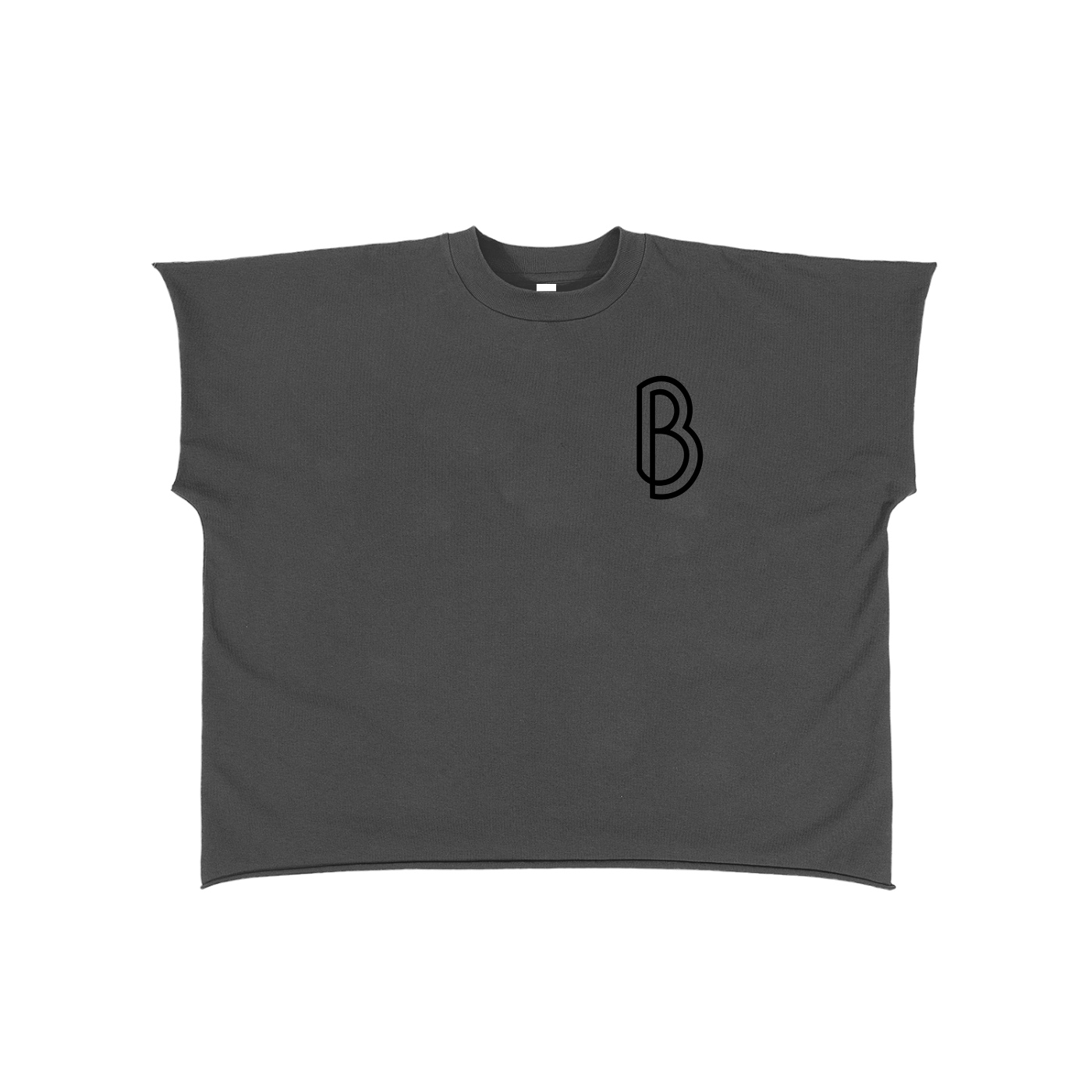 Raw Edge Boxy Non-Shrink T-Shirt