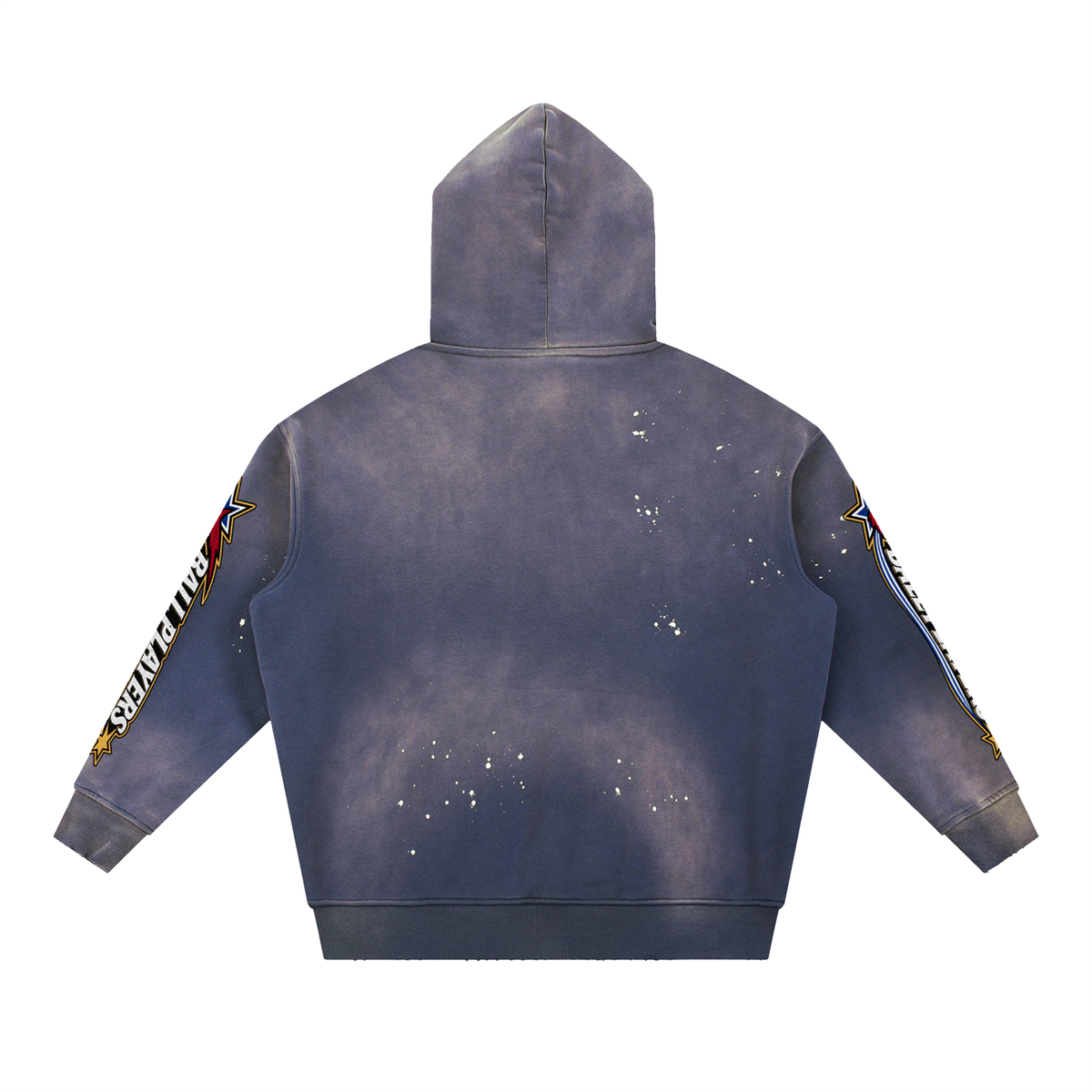 Vintage Washed Frayed Fleece Hoodie