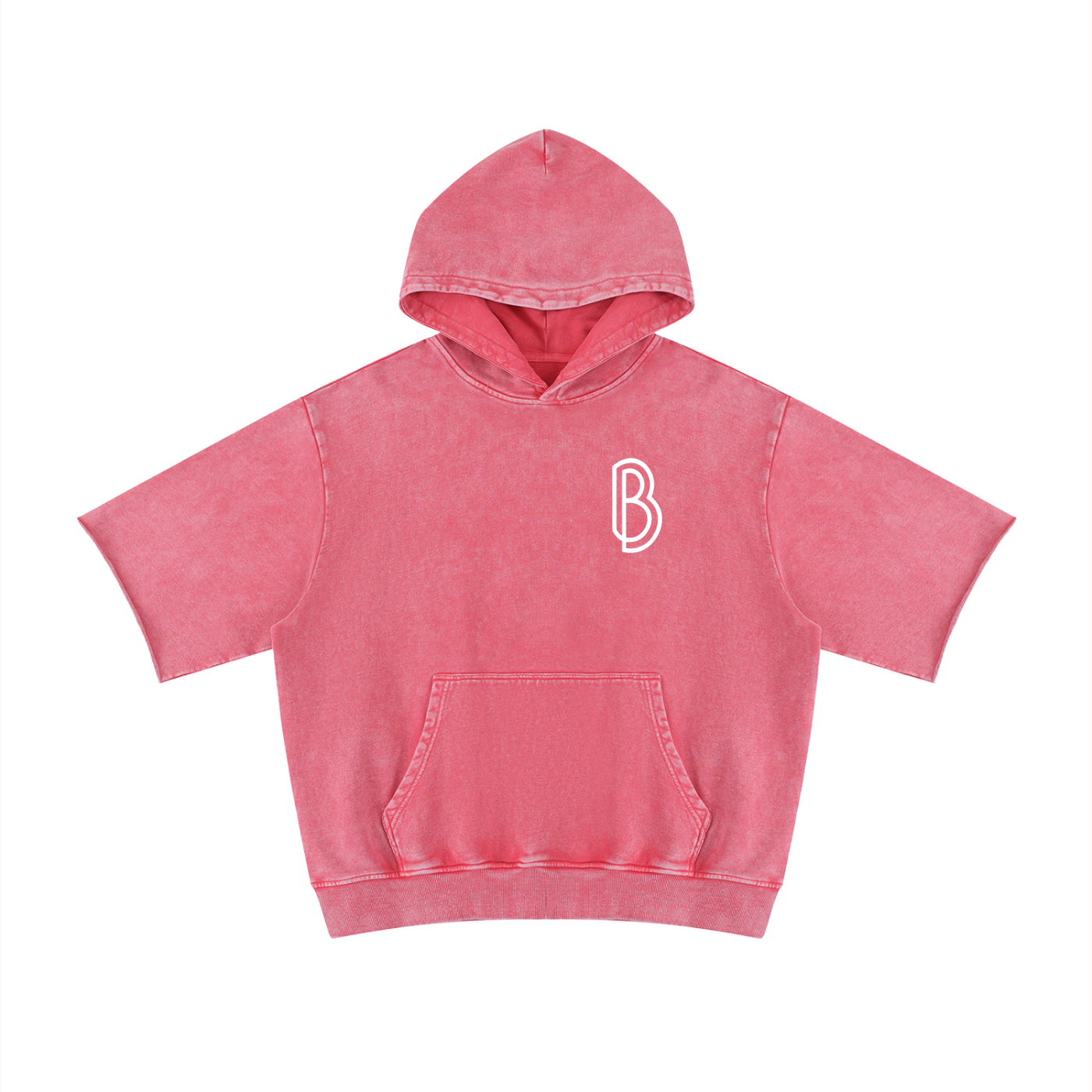 Mineral Wash Short Sleeve Hoodie