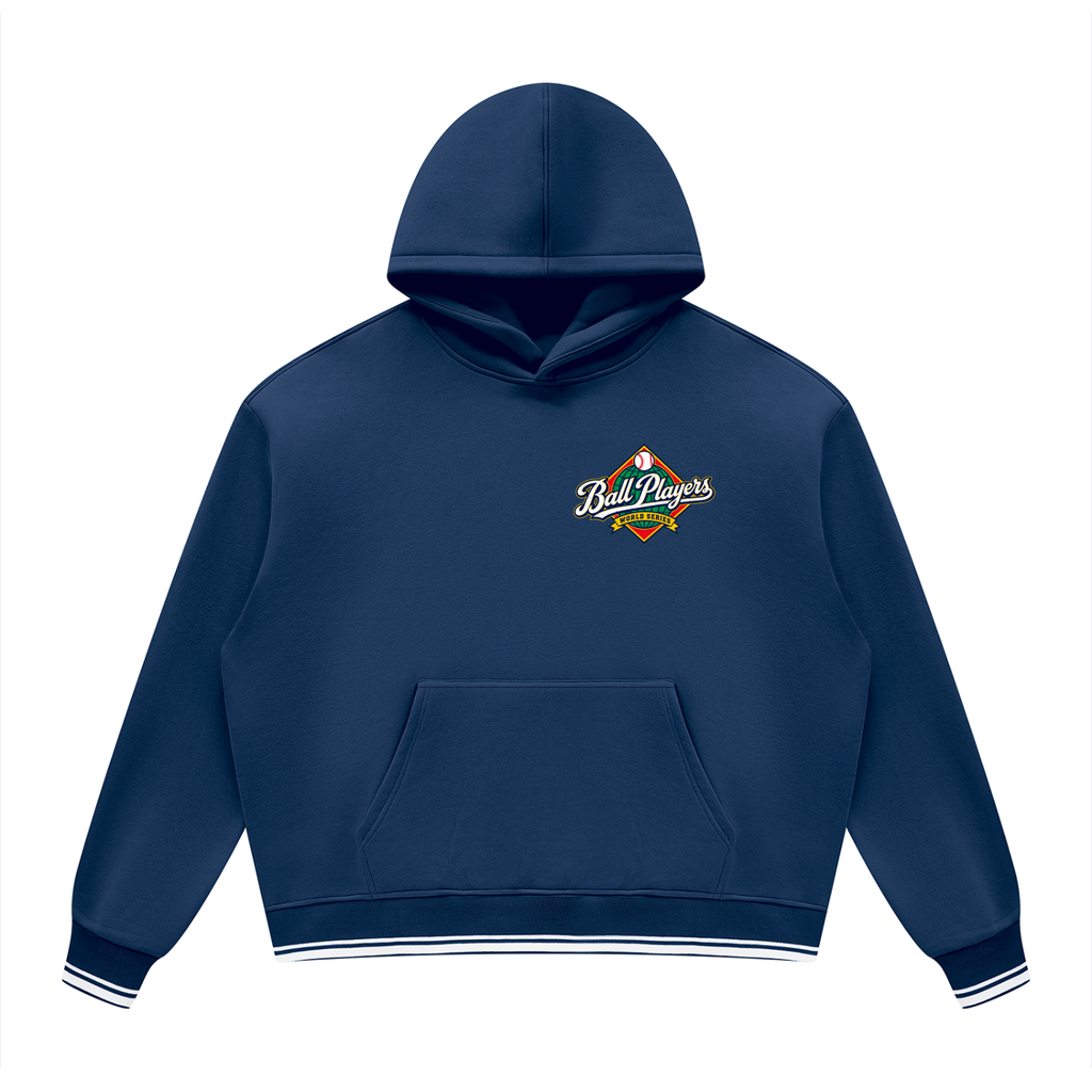 Unisex Oversized Color Block Fleece Hoodie