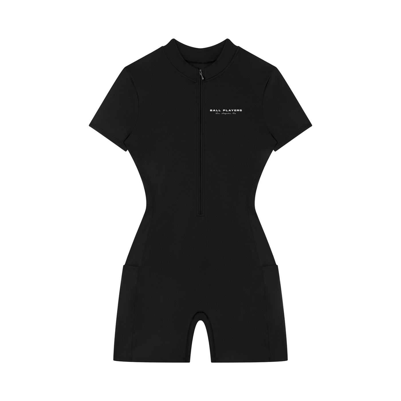 Women's Quarter-Zip Short Sleeve Romper