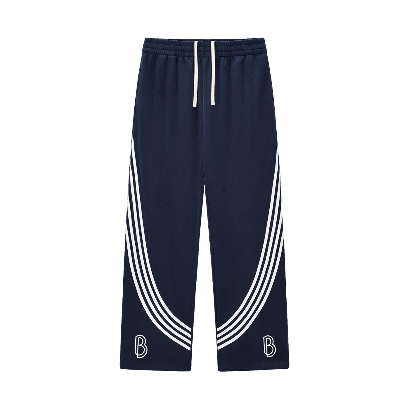 Curved Stripe Straight Sweatpants