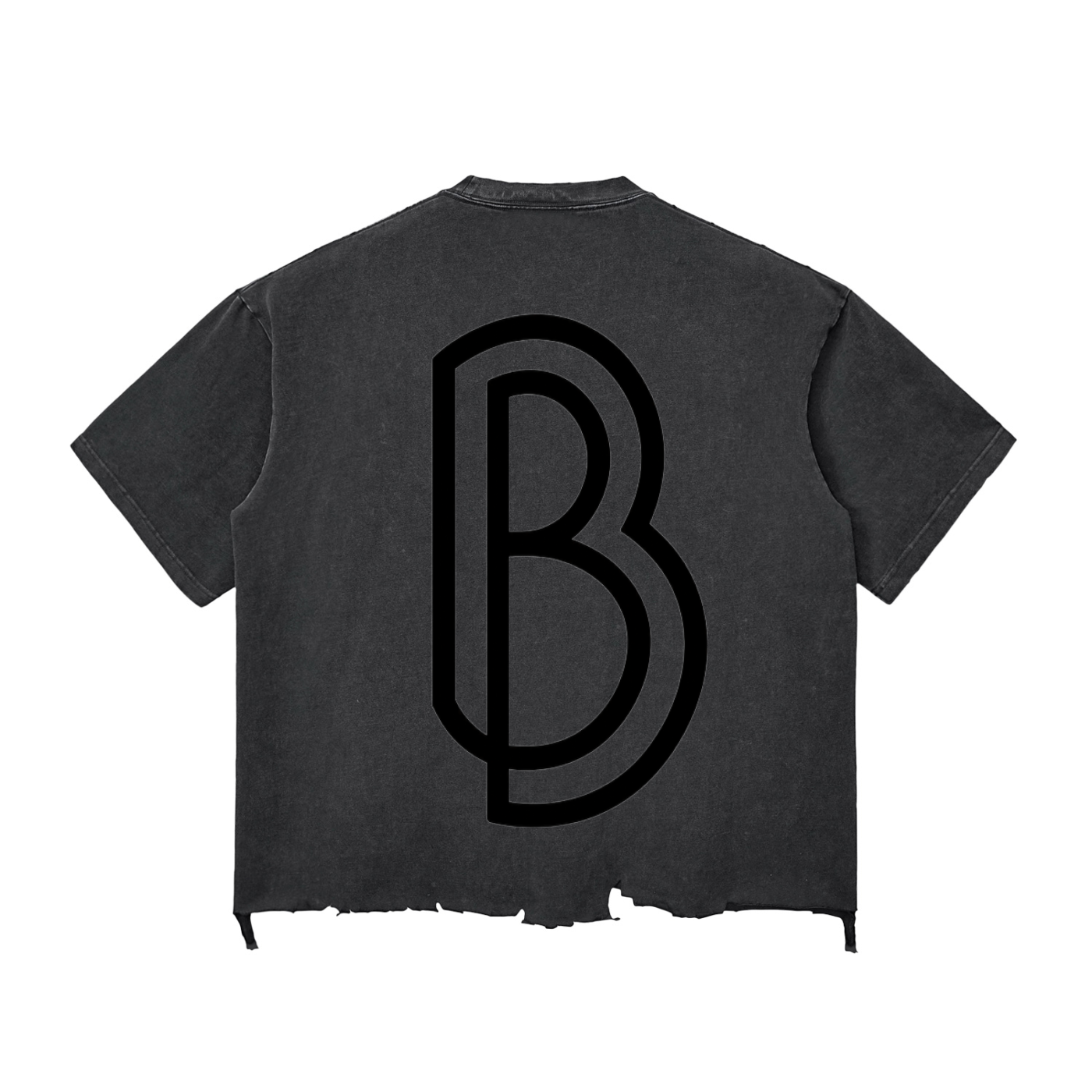 Snow Wash Raw-Hem Boxy T-shirt