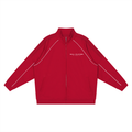 Reflection Striped Raglan Sleeve Jacket