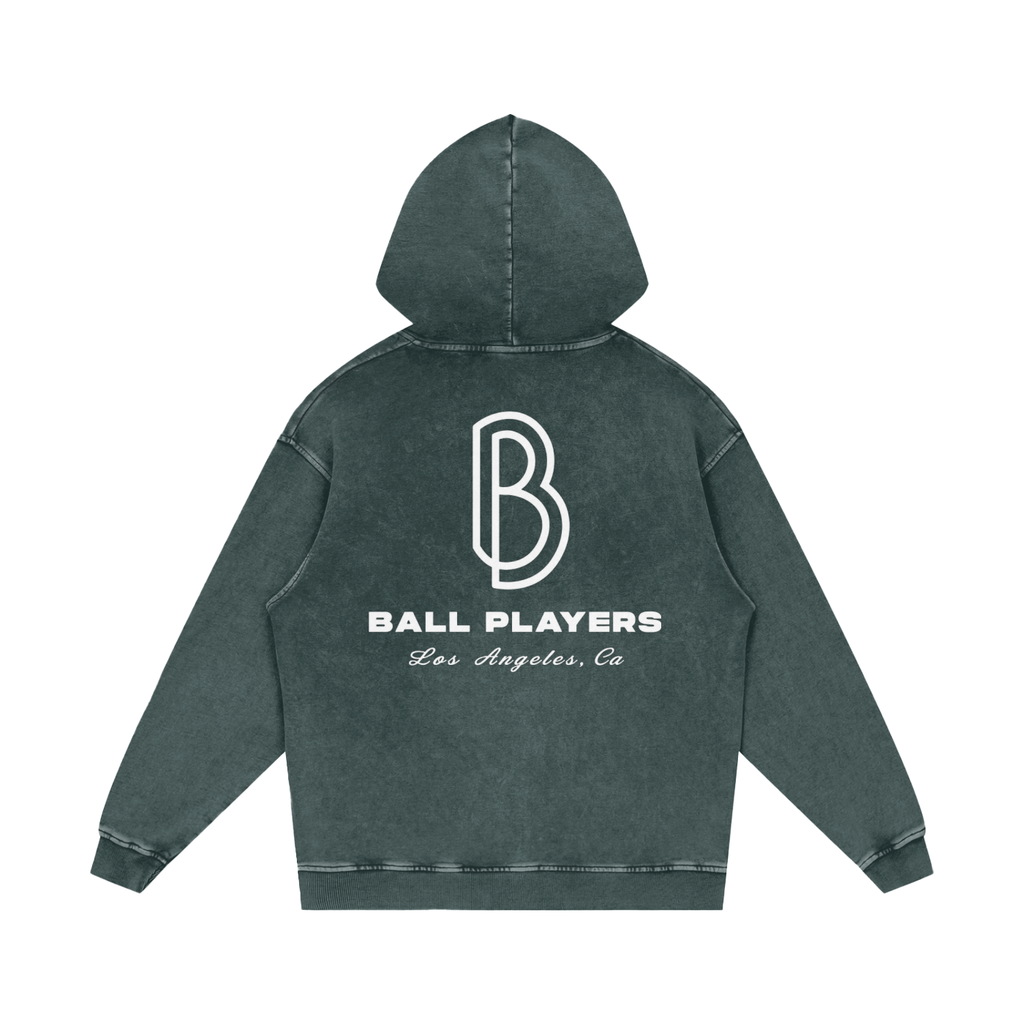 Snow Washed Loose Cotton Hoodie