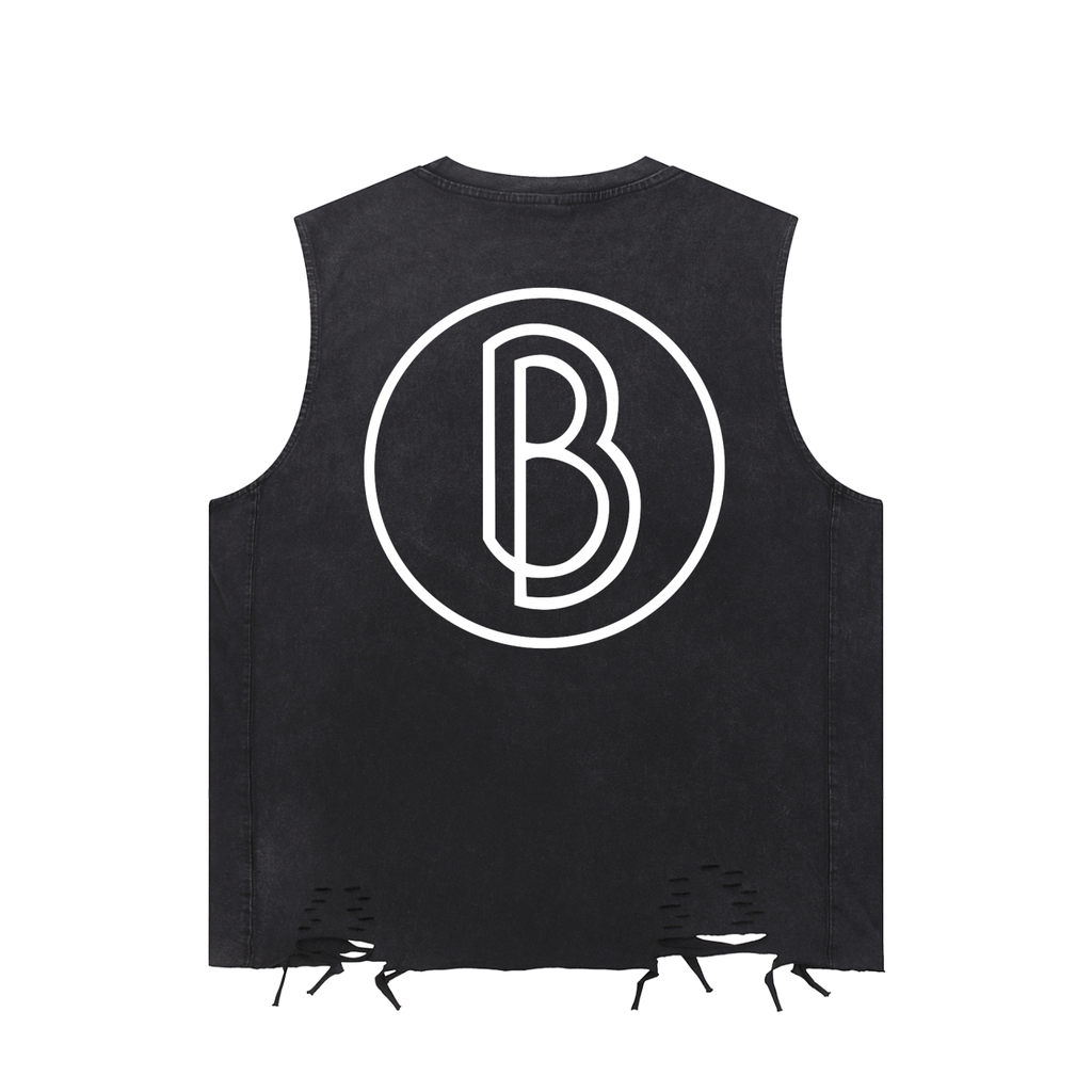 Snow Washed Raw-Hem Tank Top