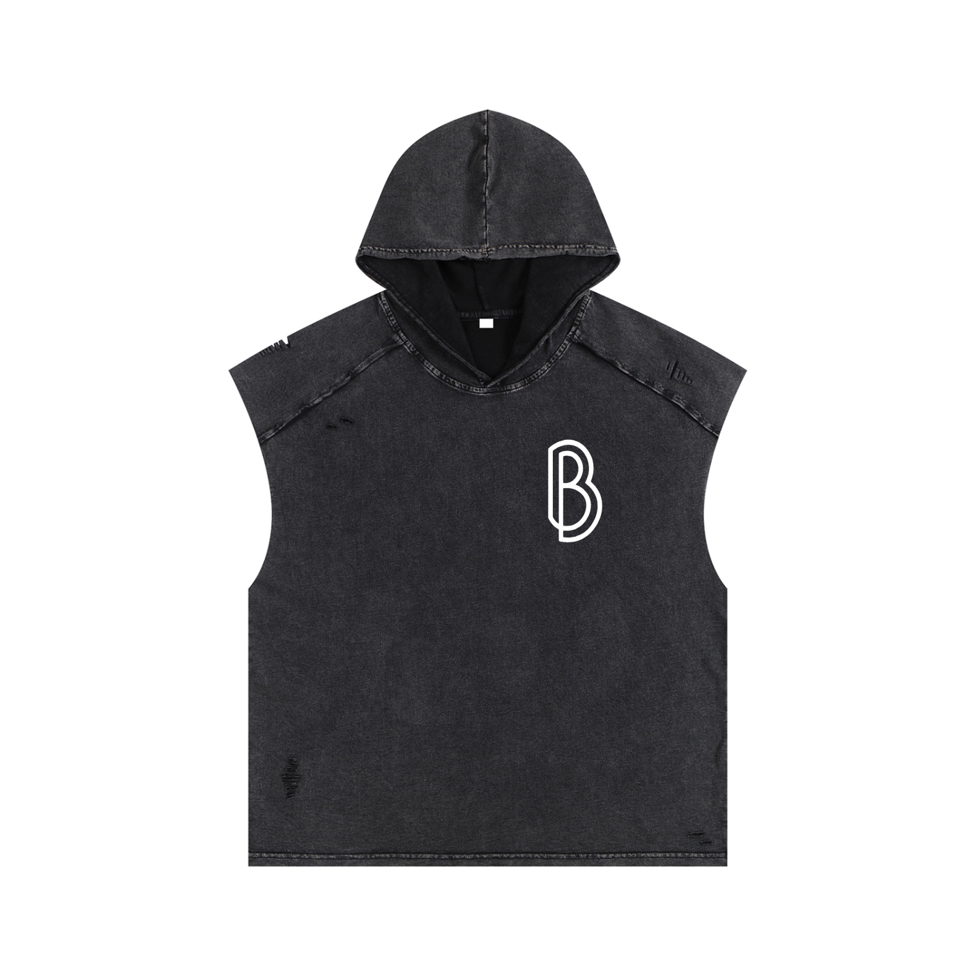 Snow Washed Boxy Hooded Tank Top
