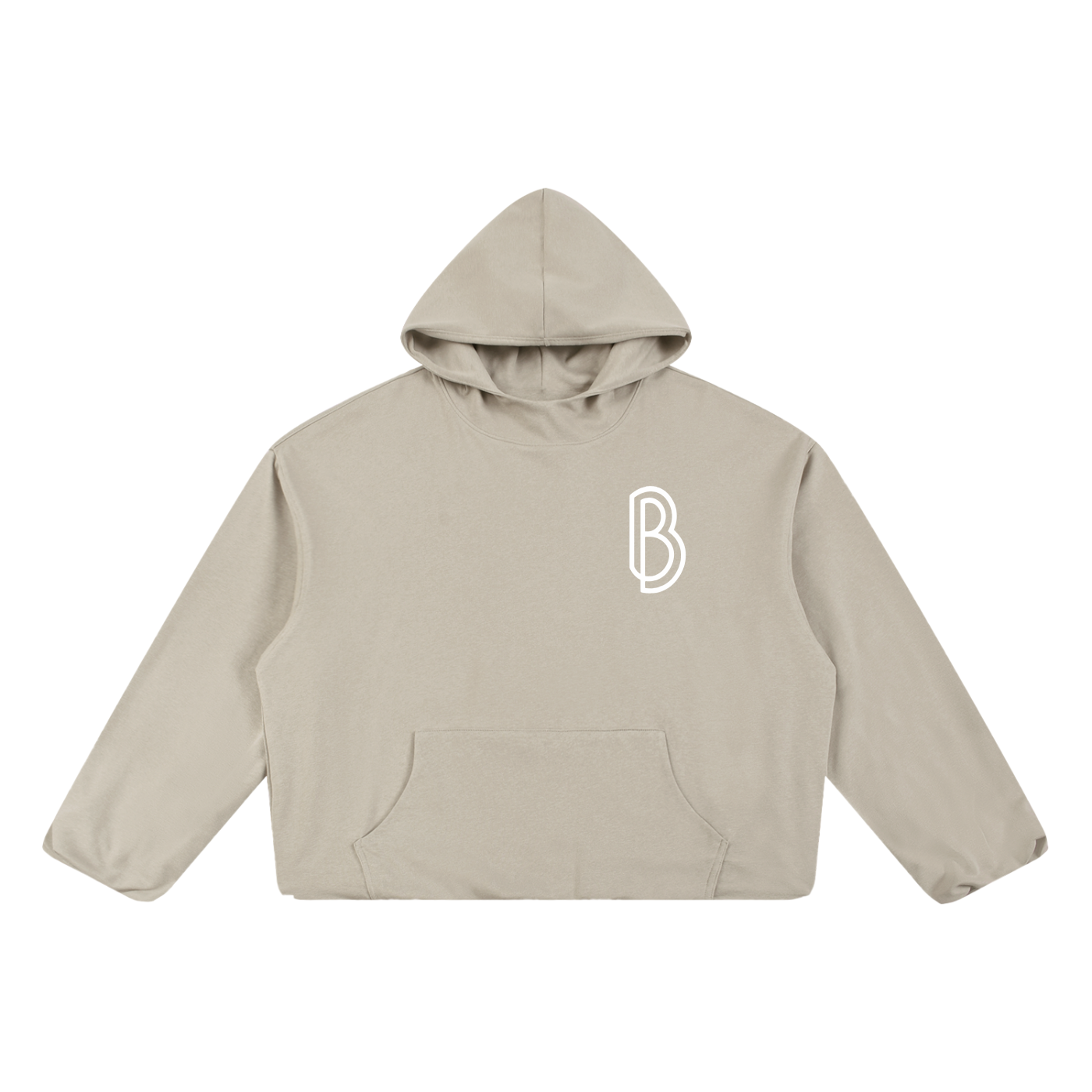 Boxy Gather-Hem Hoodie