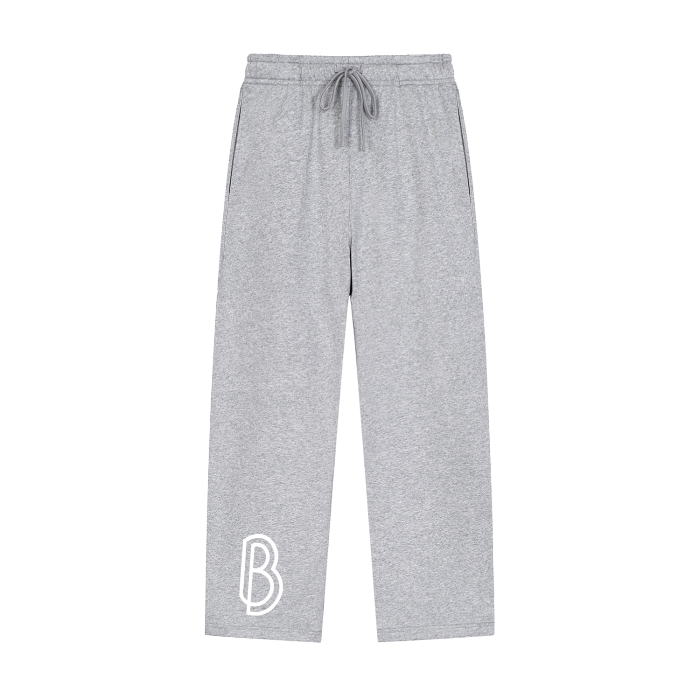 Solid Color Straight-Leg Sweatpants