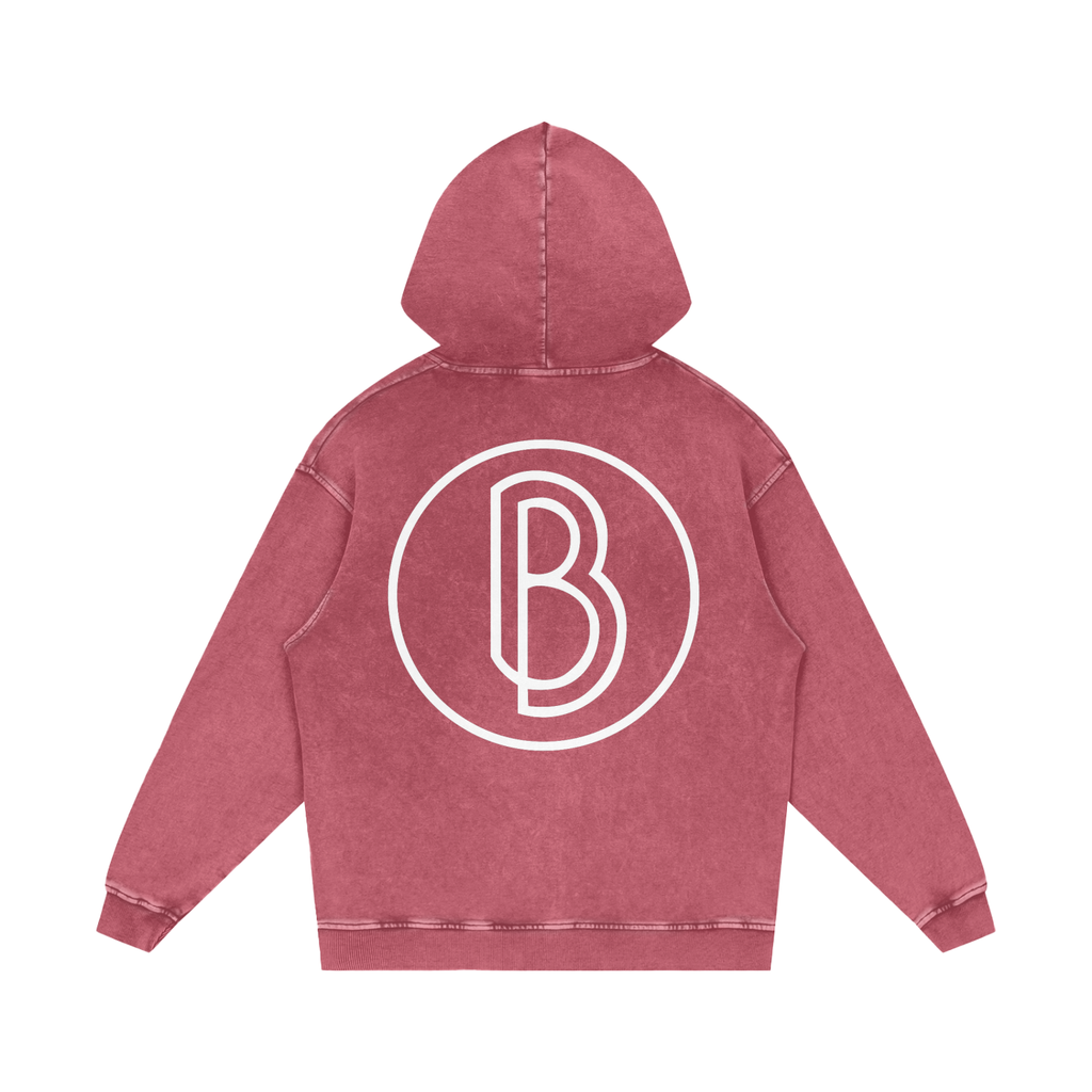 Snow Washed Loose Cotton Hoodie