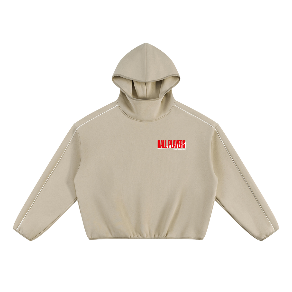Unisex Boxy Piping Fleece Hoodie