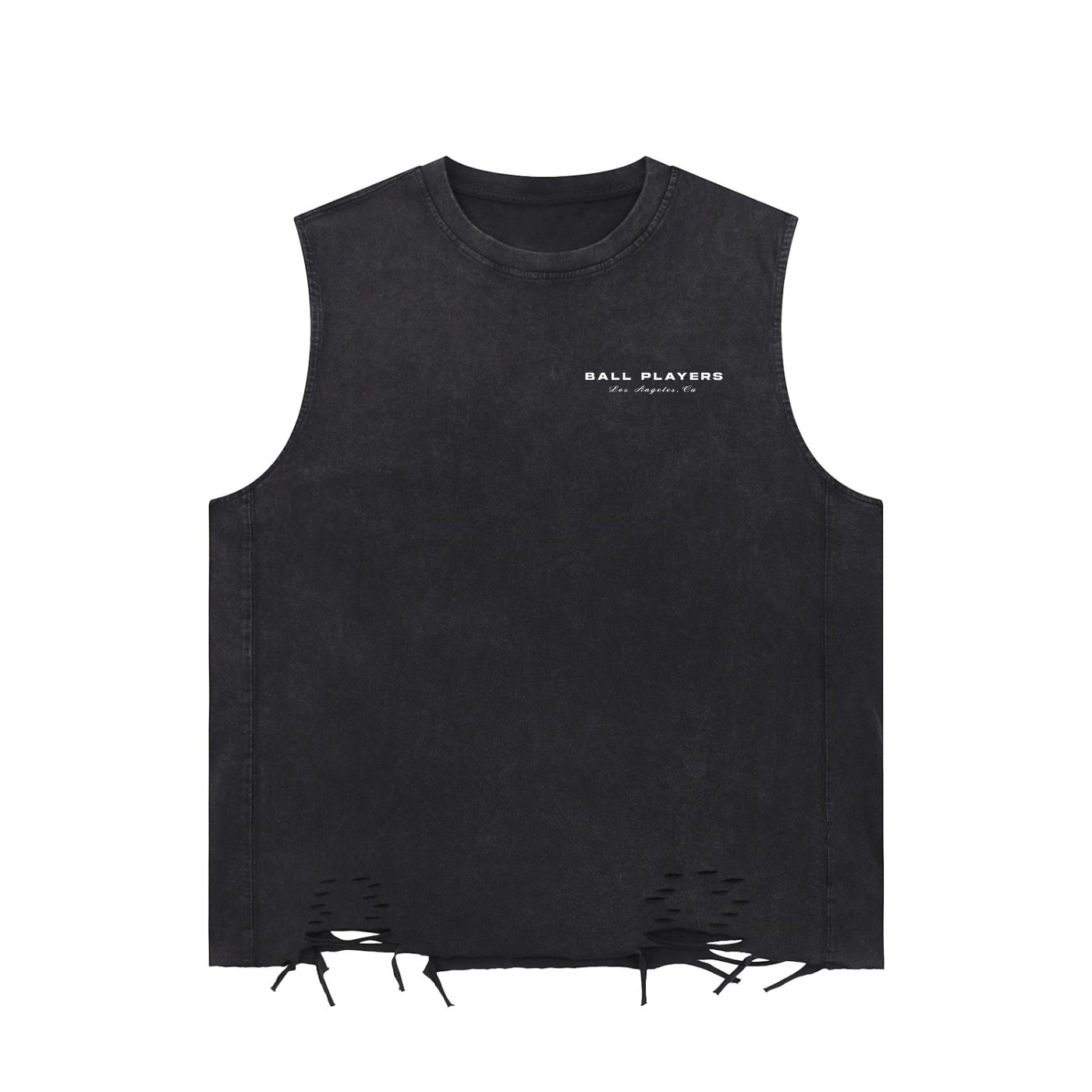 Snow Washed Raw-Hem Tank Top