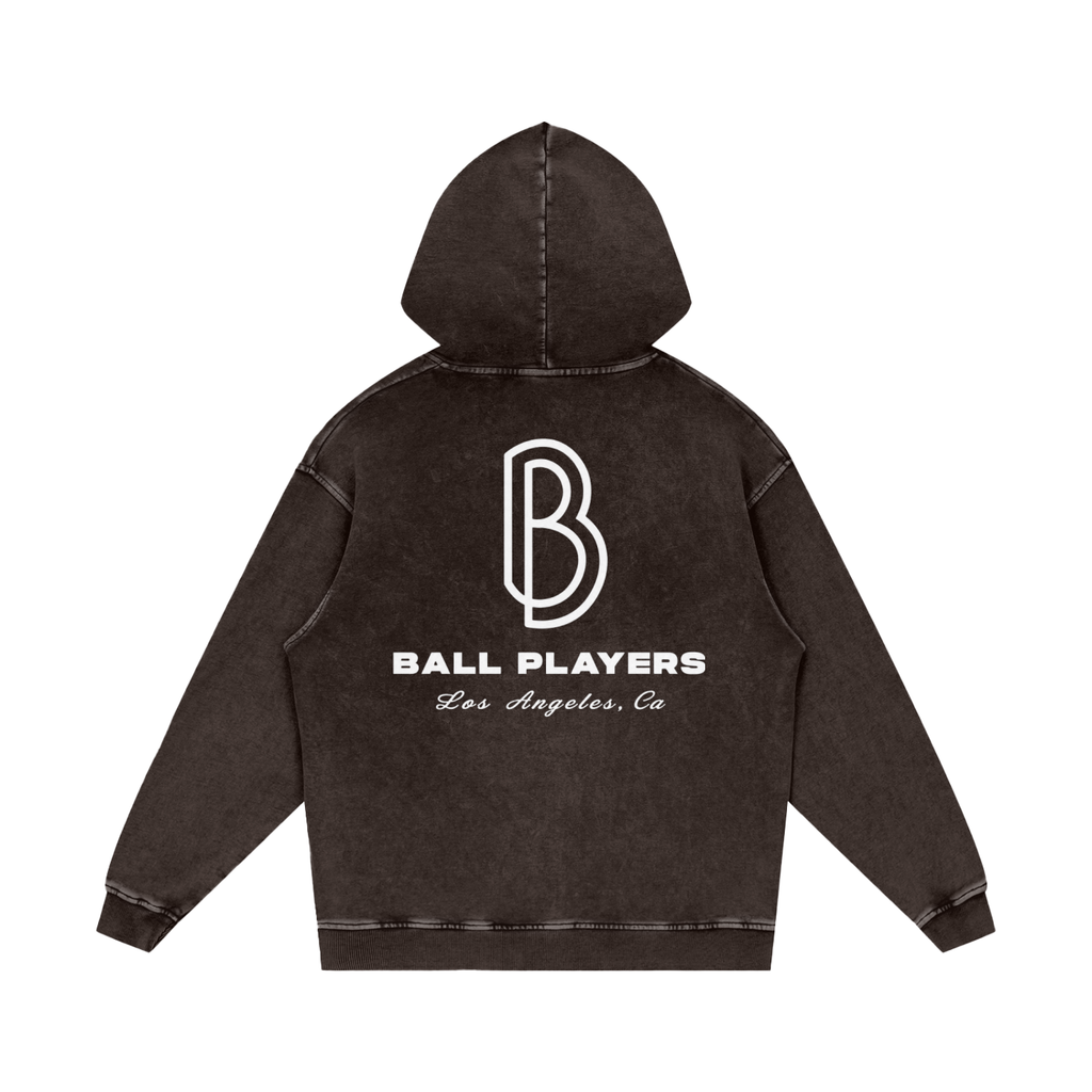 Snow Washed Loose Cotton Hoodie