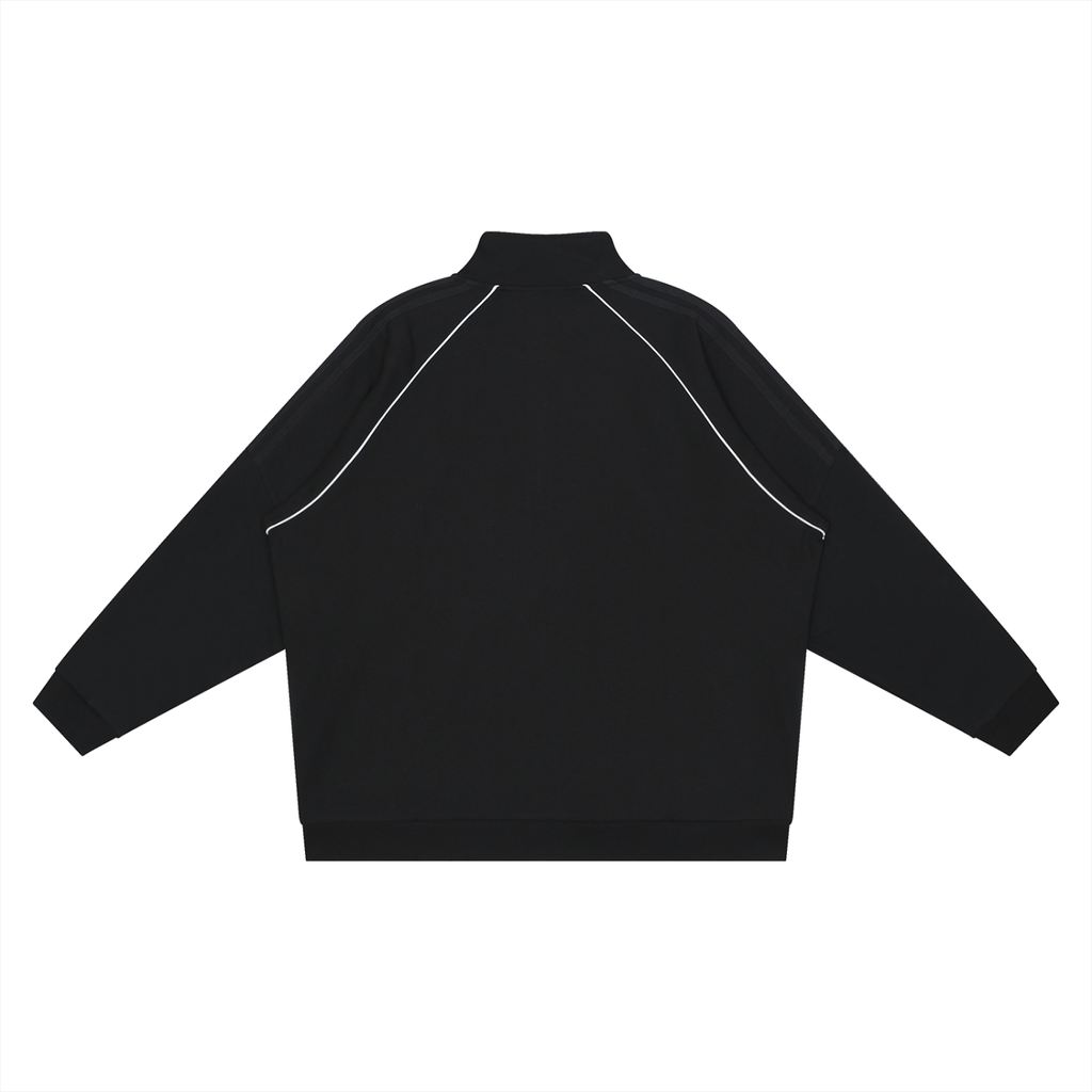 Reflection Striped Raglan Sleeve Jacket