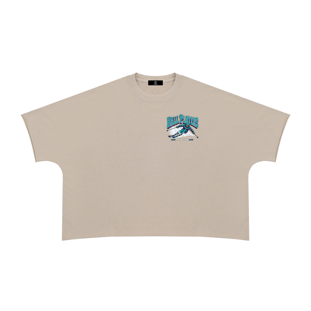 Unisex Heavyweight Boxy Raw Edge T-Shirt