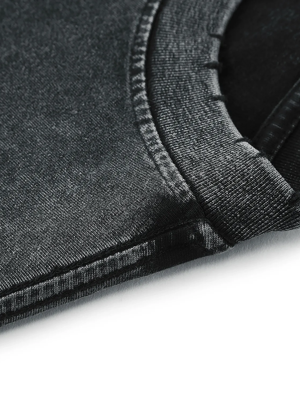 Snow Washed Frayed Hem Tank Top fabric detail view 1