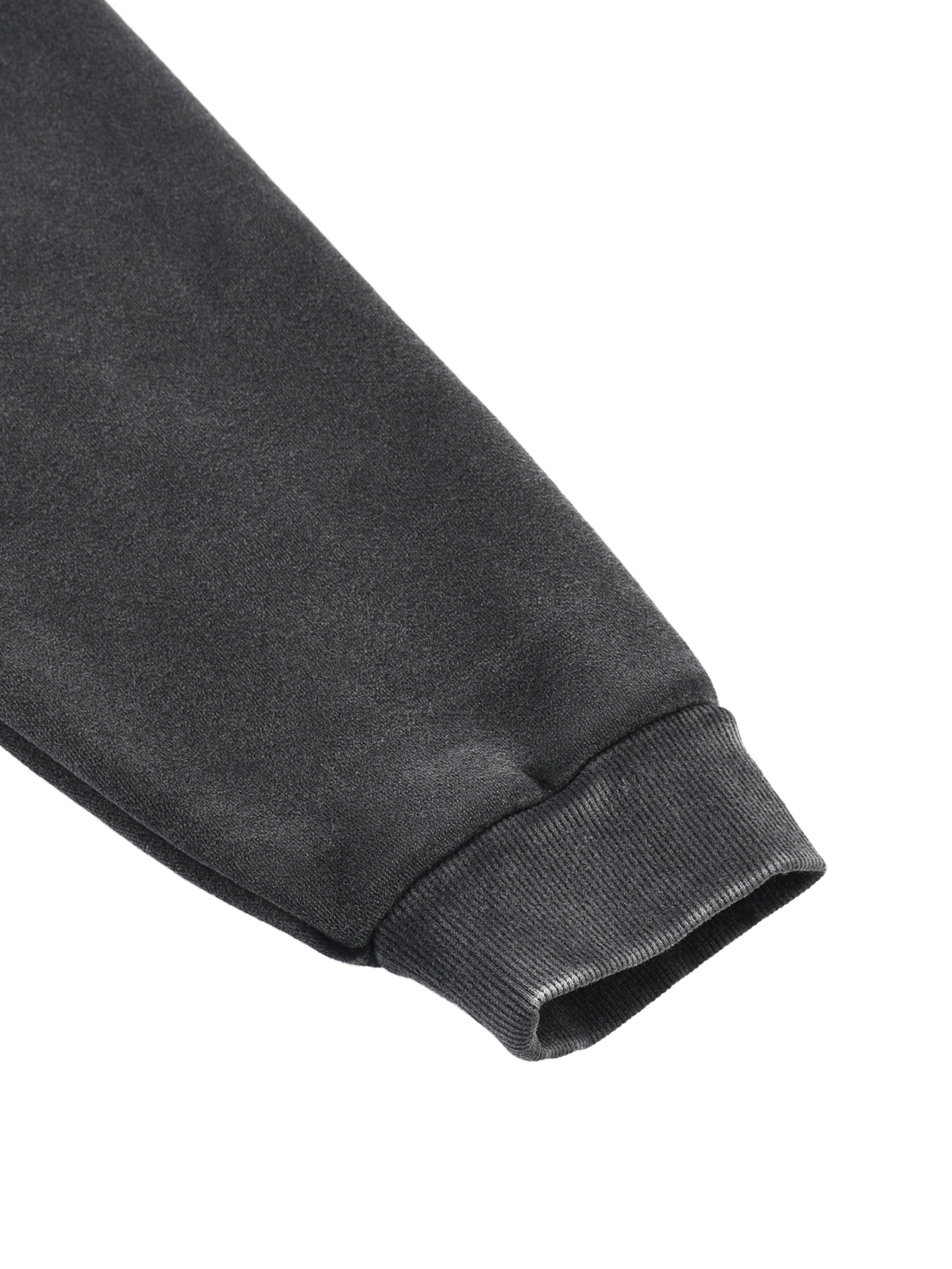Vintage Washed Fleece Baseball Jacket fabric detail view 3