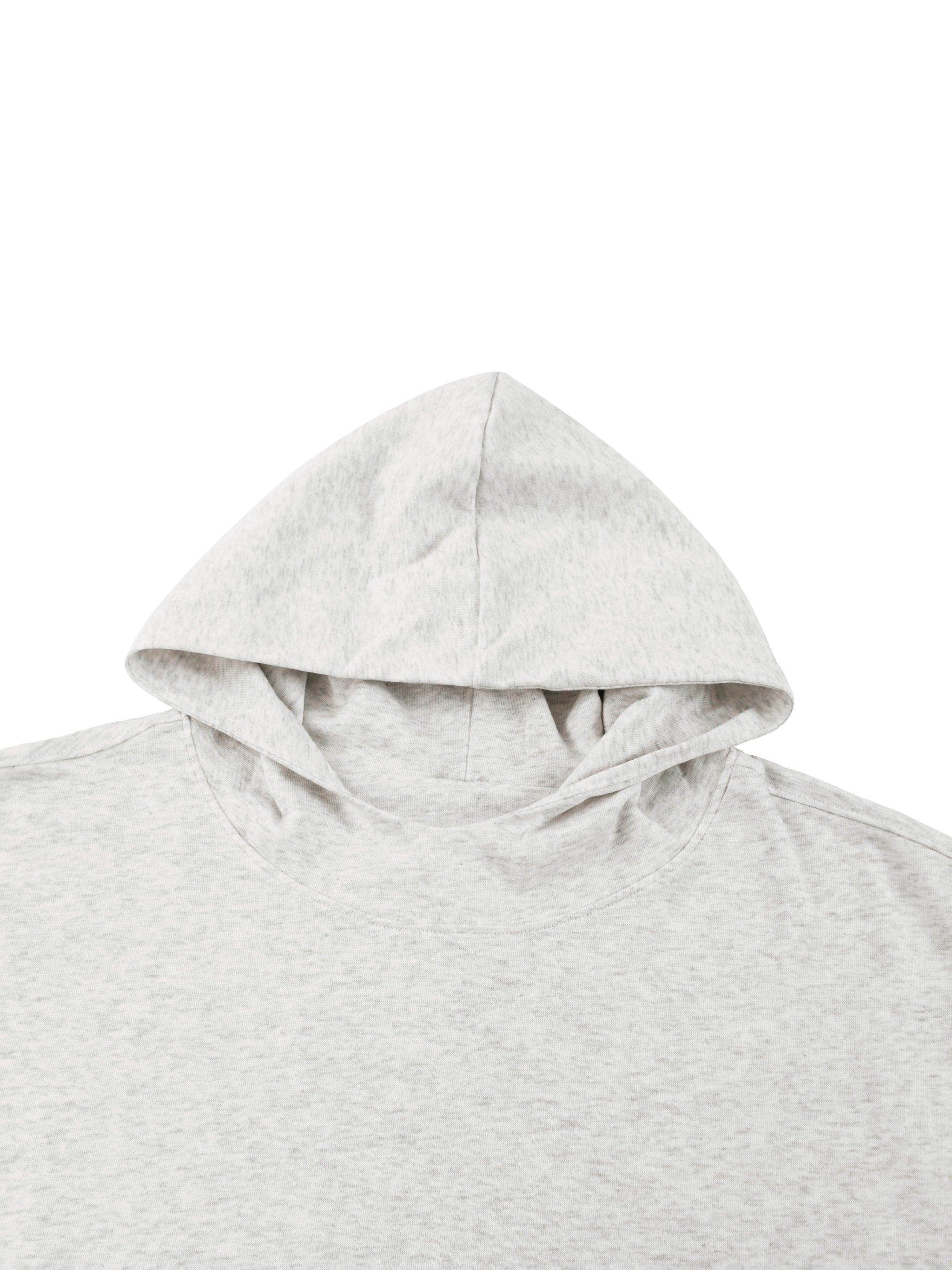 Boxy Gather-Hem Hoodie fabric detail view 6