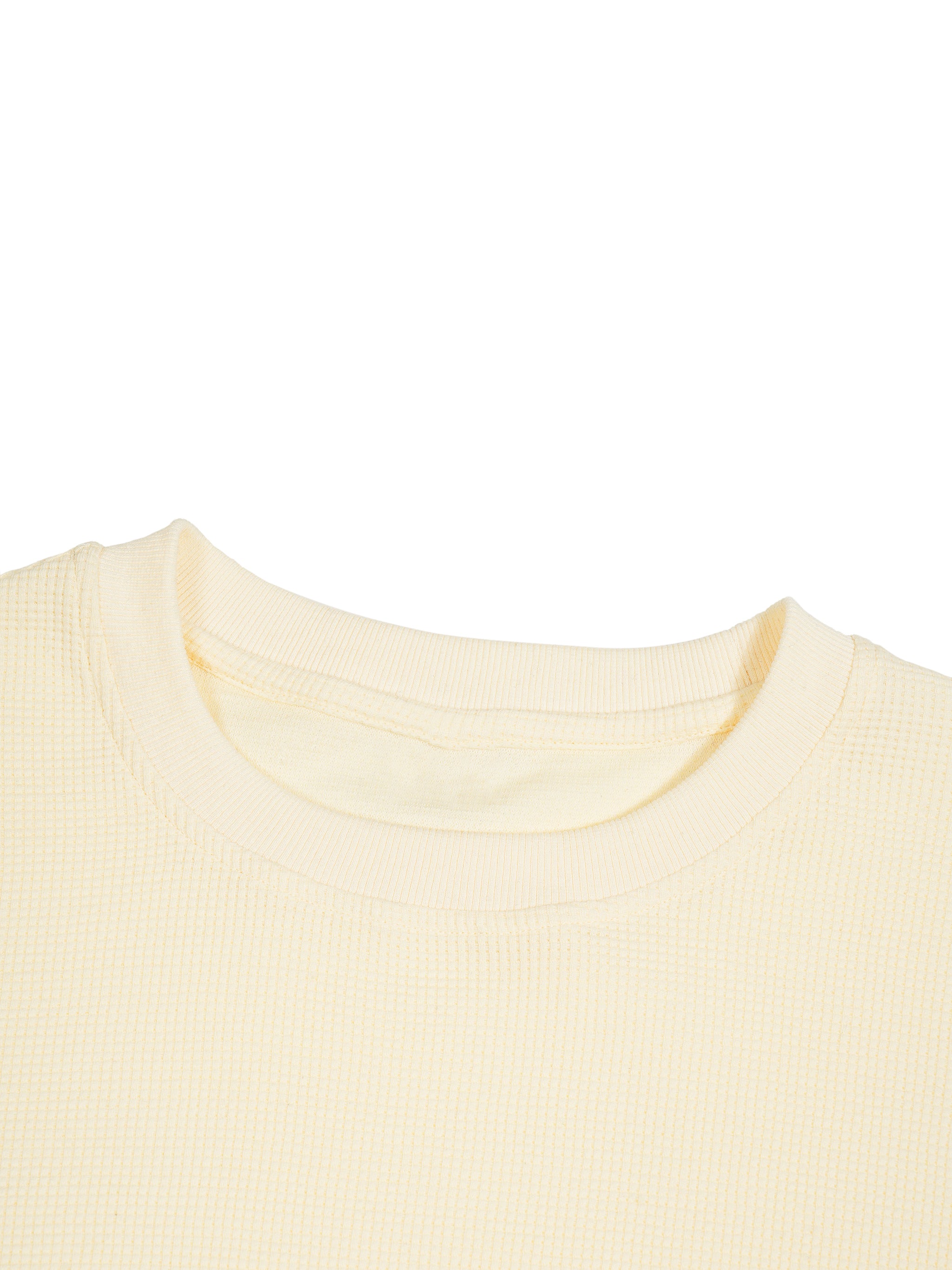 Waffle Raw Edge T-Shirt fabric detail view 1