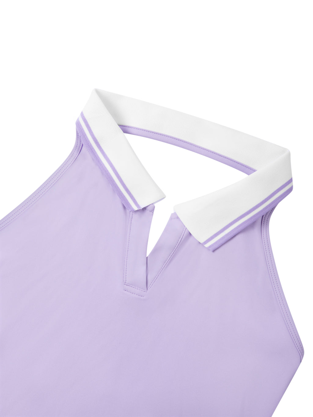 Women's Collared Halter A-Line Tennis Dress fabric detail view 1