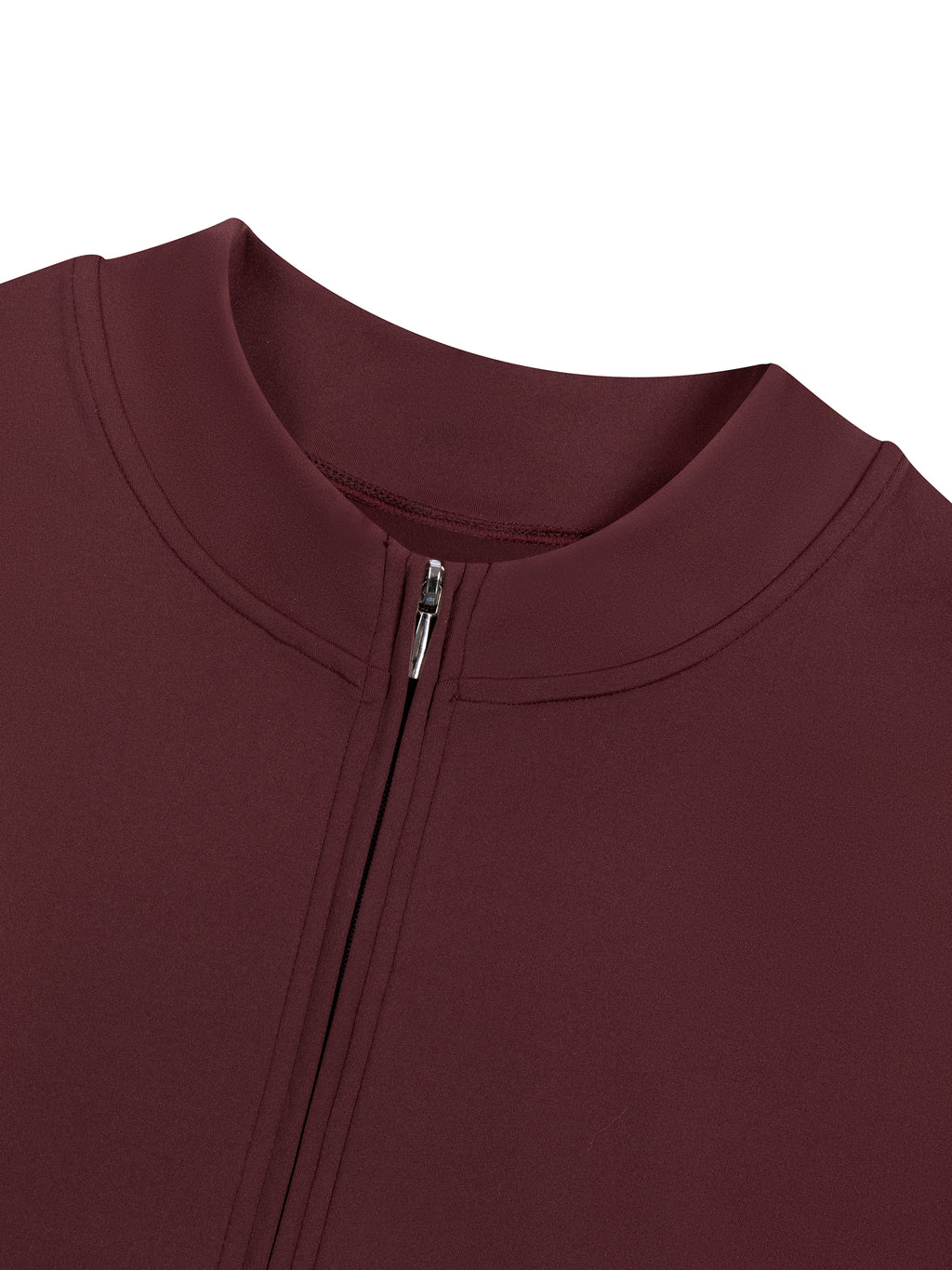 Women's Quarter-Zip Short Sleeve Romper fabric detail view 1