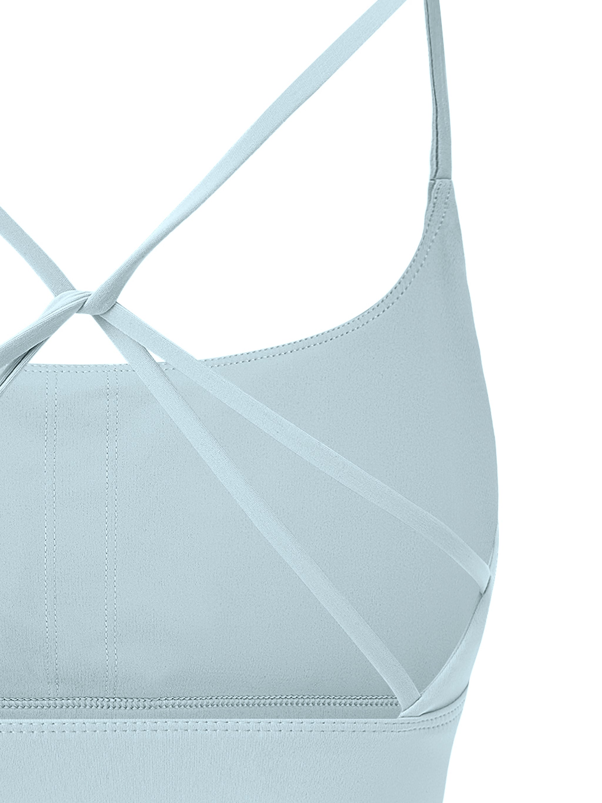 Strappy Criss Cross Yoga Sports Bra fabric detail view 1
