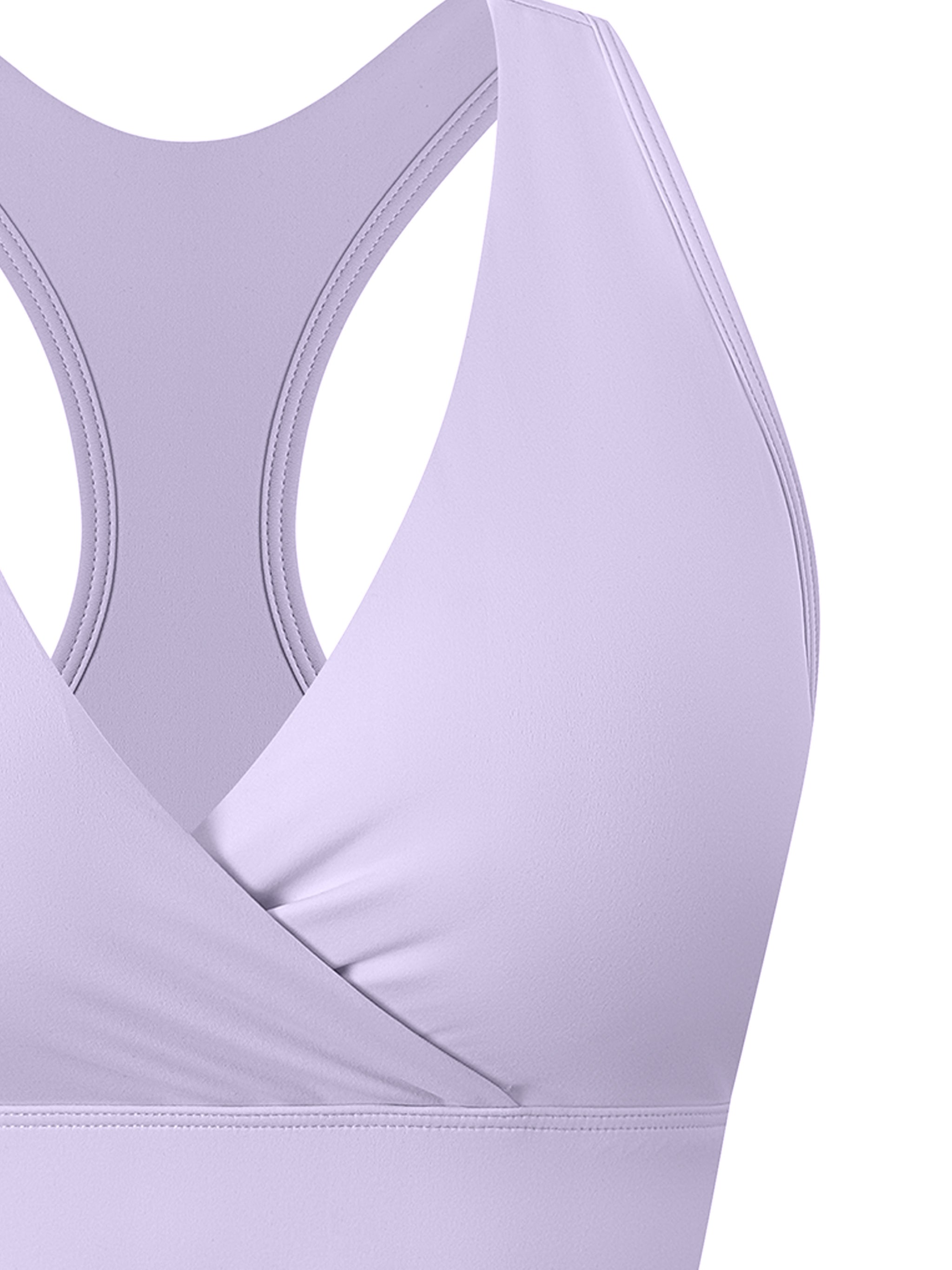 Women's Crossover V-Neck Sports Bra fabric detail view 6