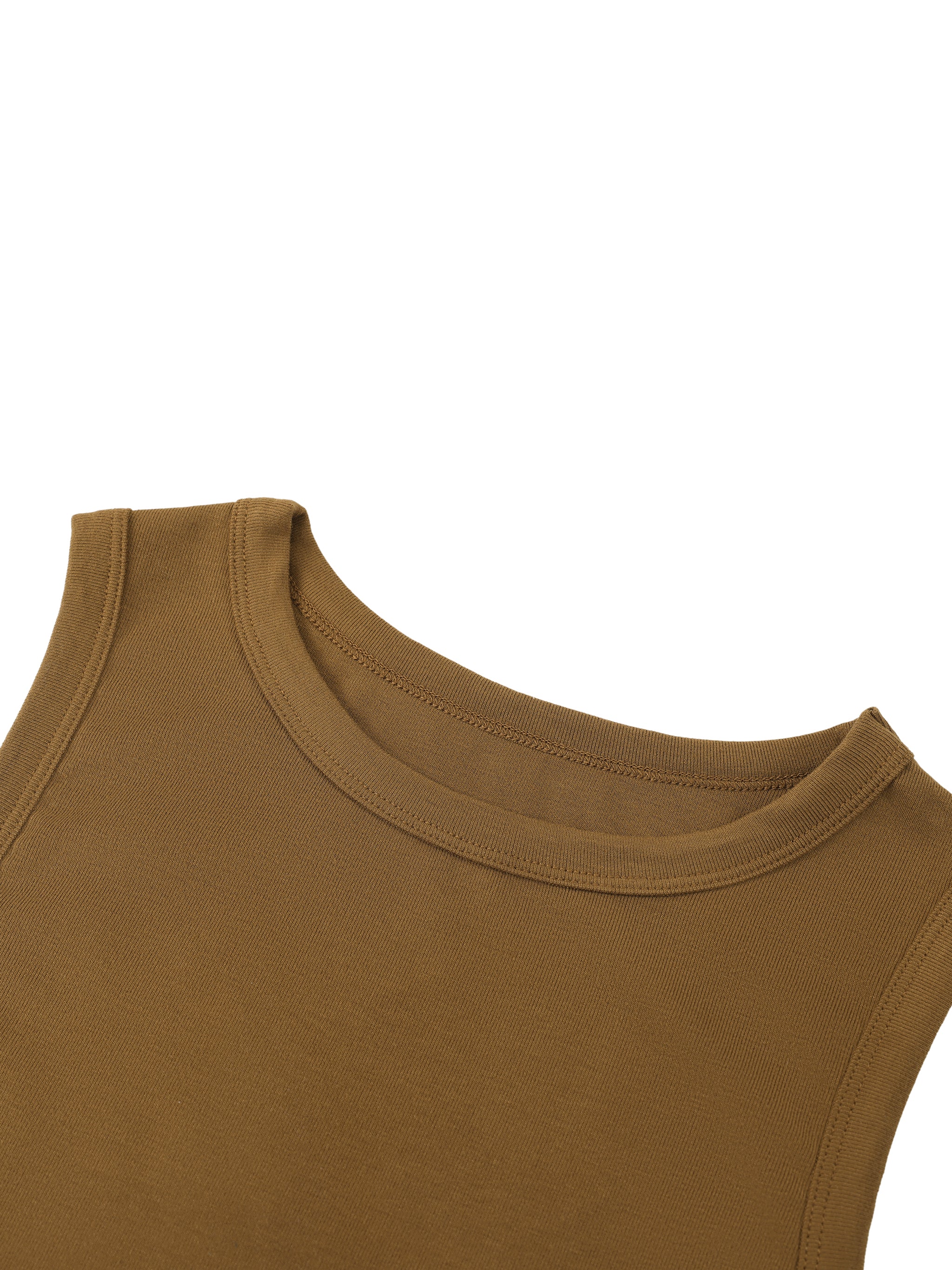 Women's Tight Crewneck Crop Tank Top fabric detail view 1