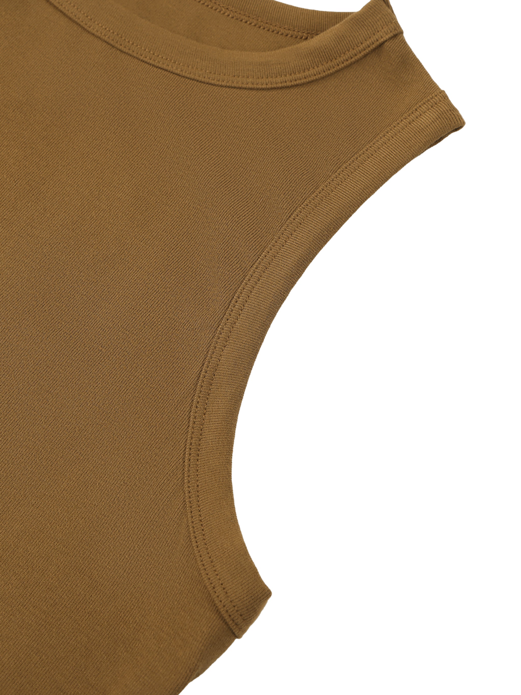 Women's Tight Crewneck Crop Tank Top fabric detail view 2