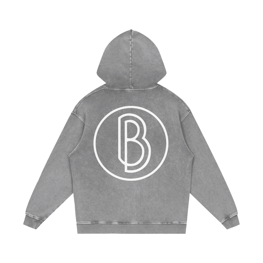 Snow Washed Loose Cotton Hoodie