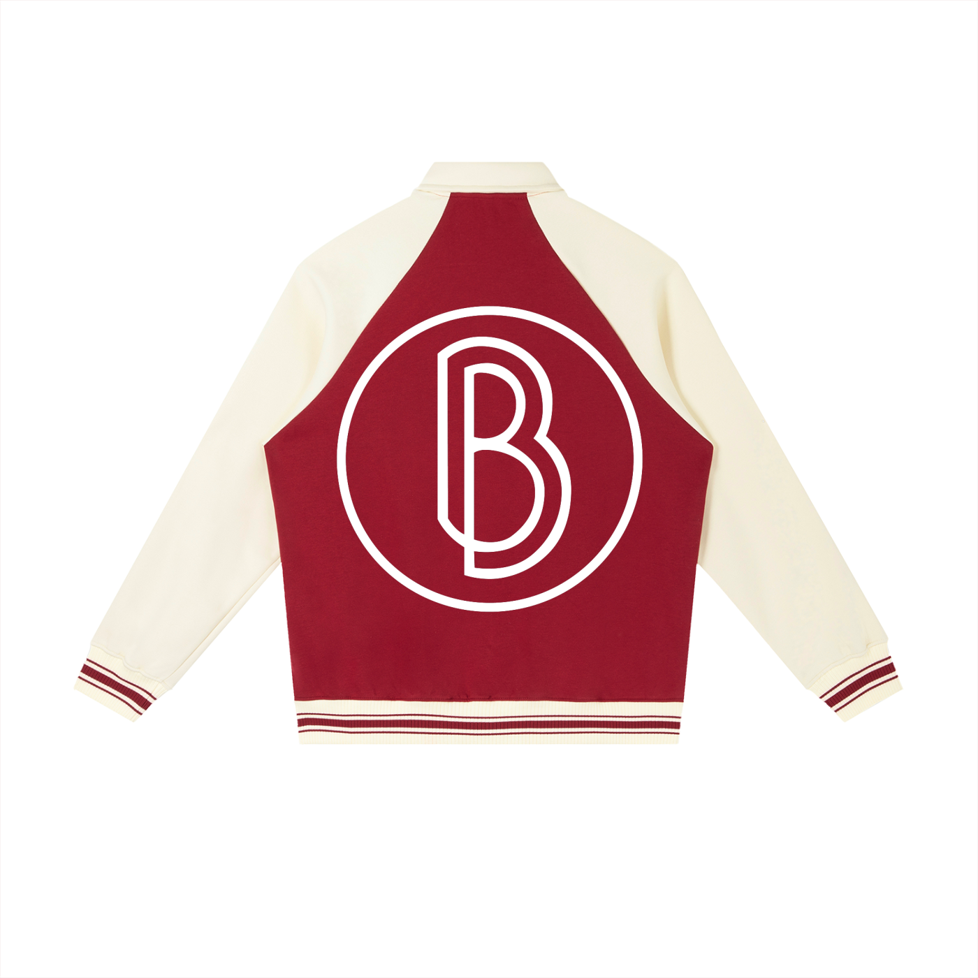 Contrast Raglan Sleeve Baseball Jacket