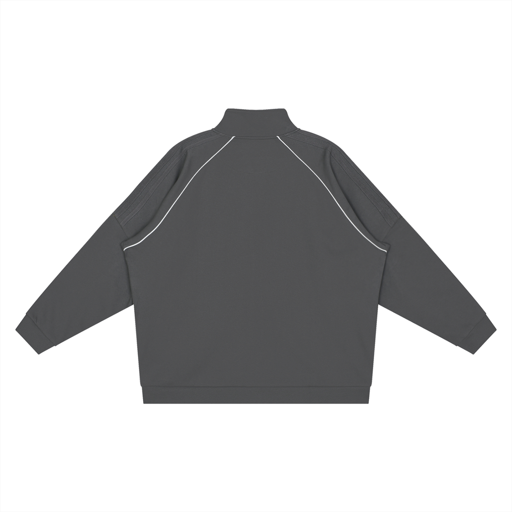 Reflection Striped Raglan Sleeve Jacket