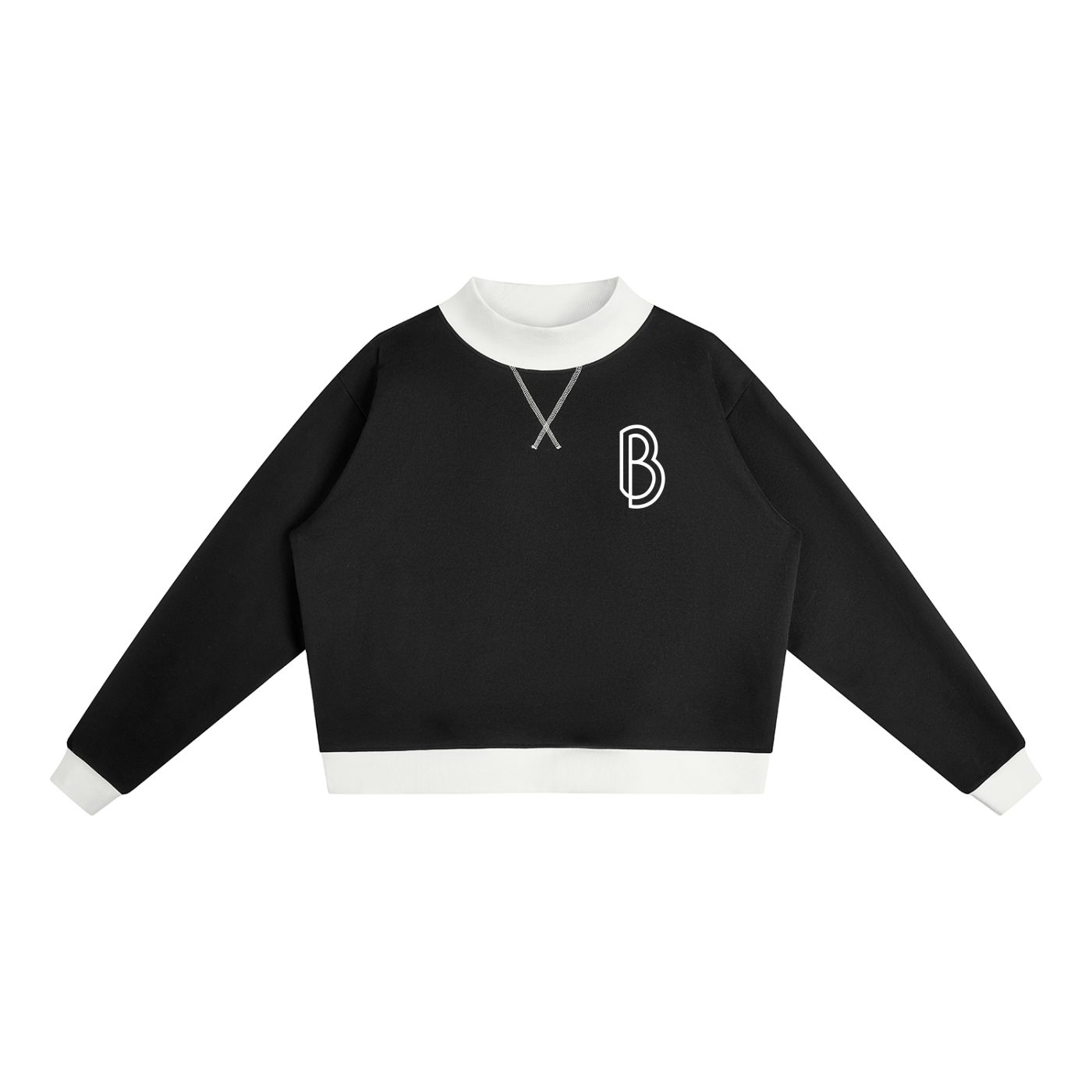 Women’s Mock Neck Crewneck Sweatshirt