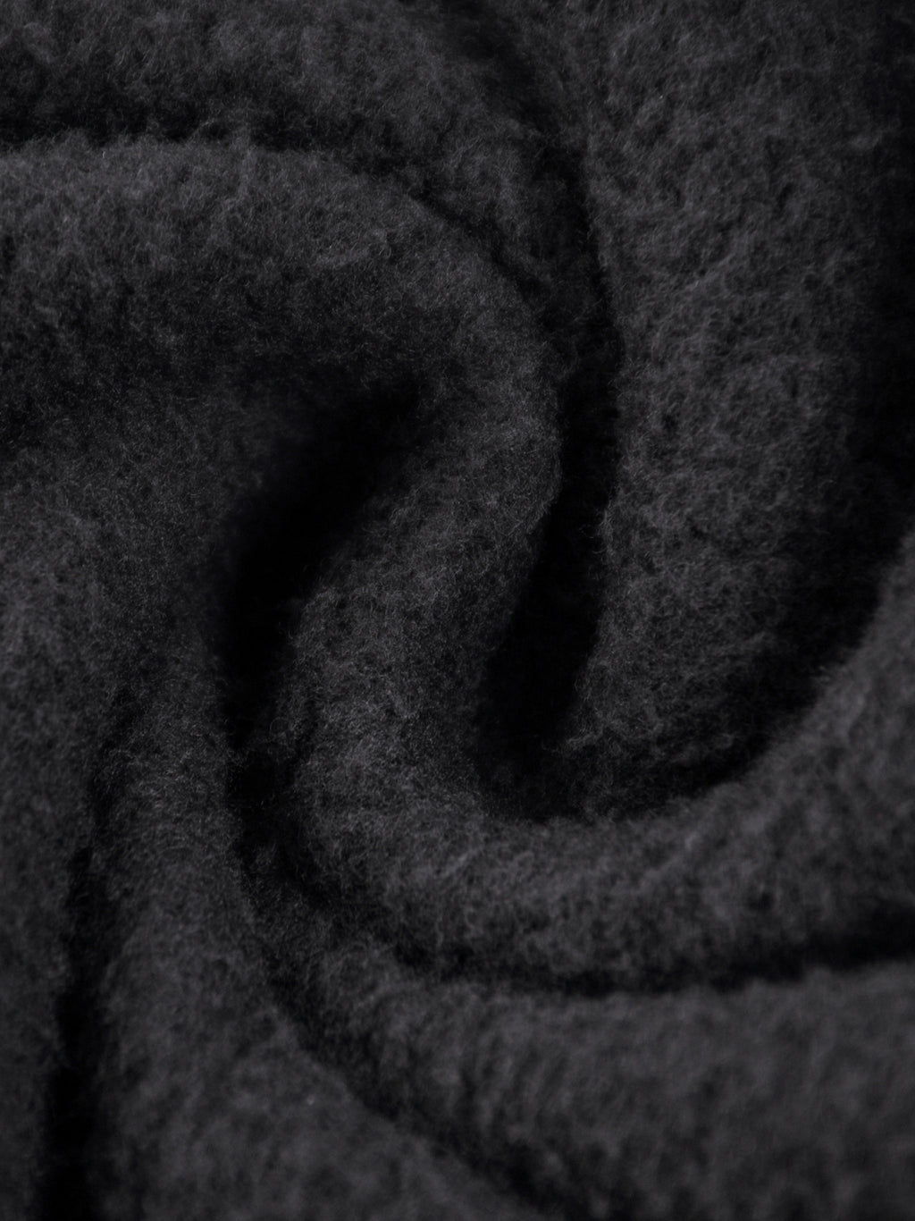 Catalog refresh 2026-09 | Fabric detail view | Vintage Washed Frayed Fleece Hoodie | Black | fleece interior