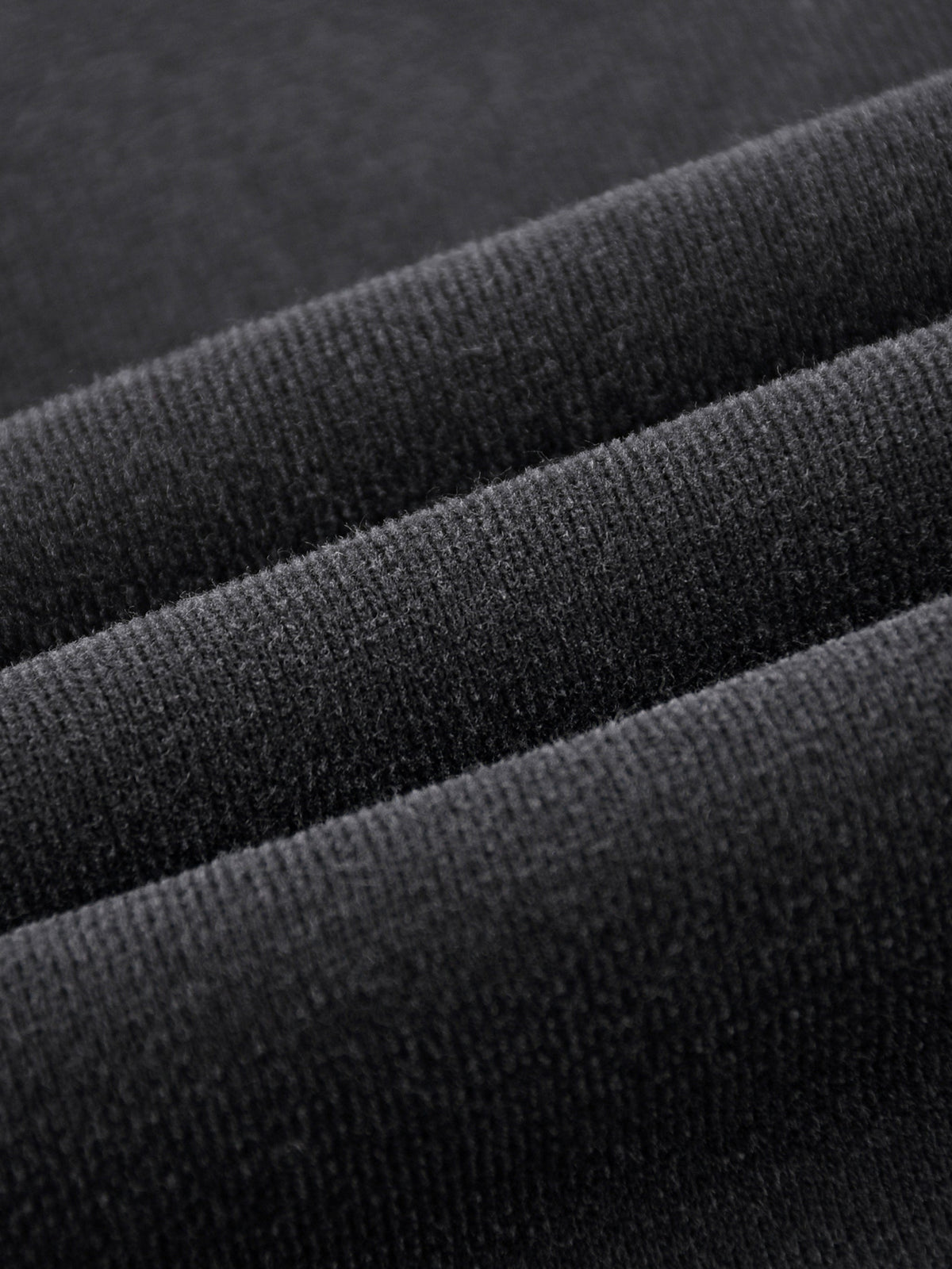Catalog refresh 2026-09 | Fabric detail view | Vintage Washed Frayed Fleece Hoodie | Black | washed exterior fabric