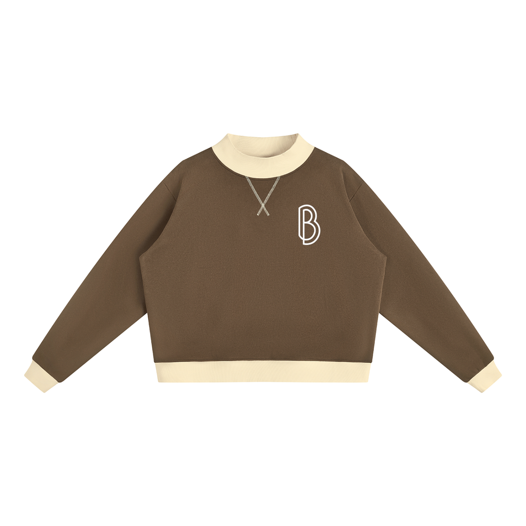 Women’s Mock Neck Crewneck Sweatshirt