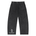 Snow Wash Drawstring Cotton Pants