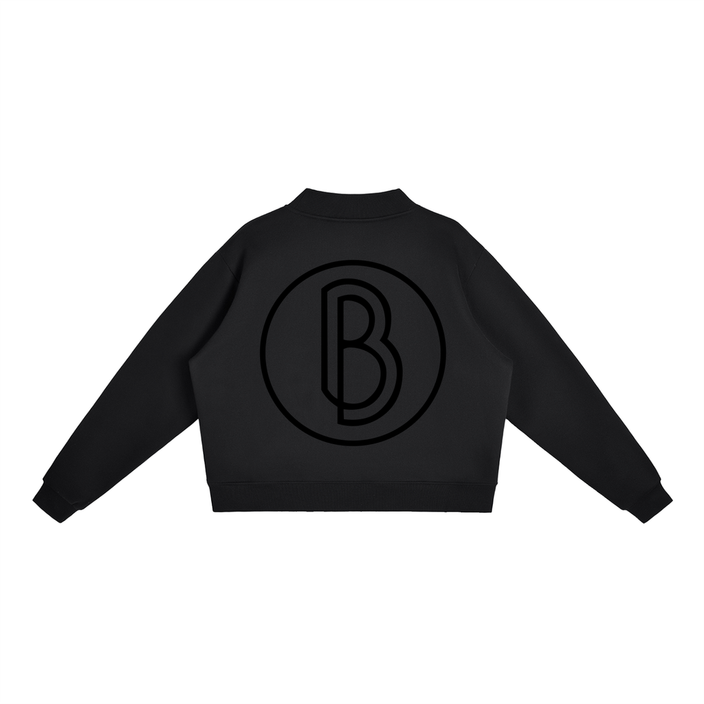 Essential Fleece Mock-Neck Crew Sweatshirt