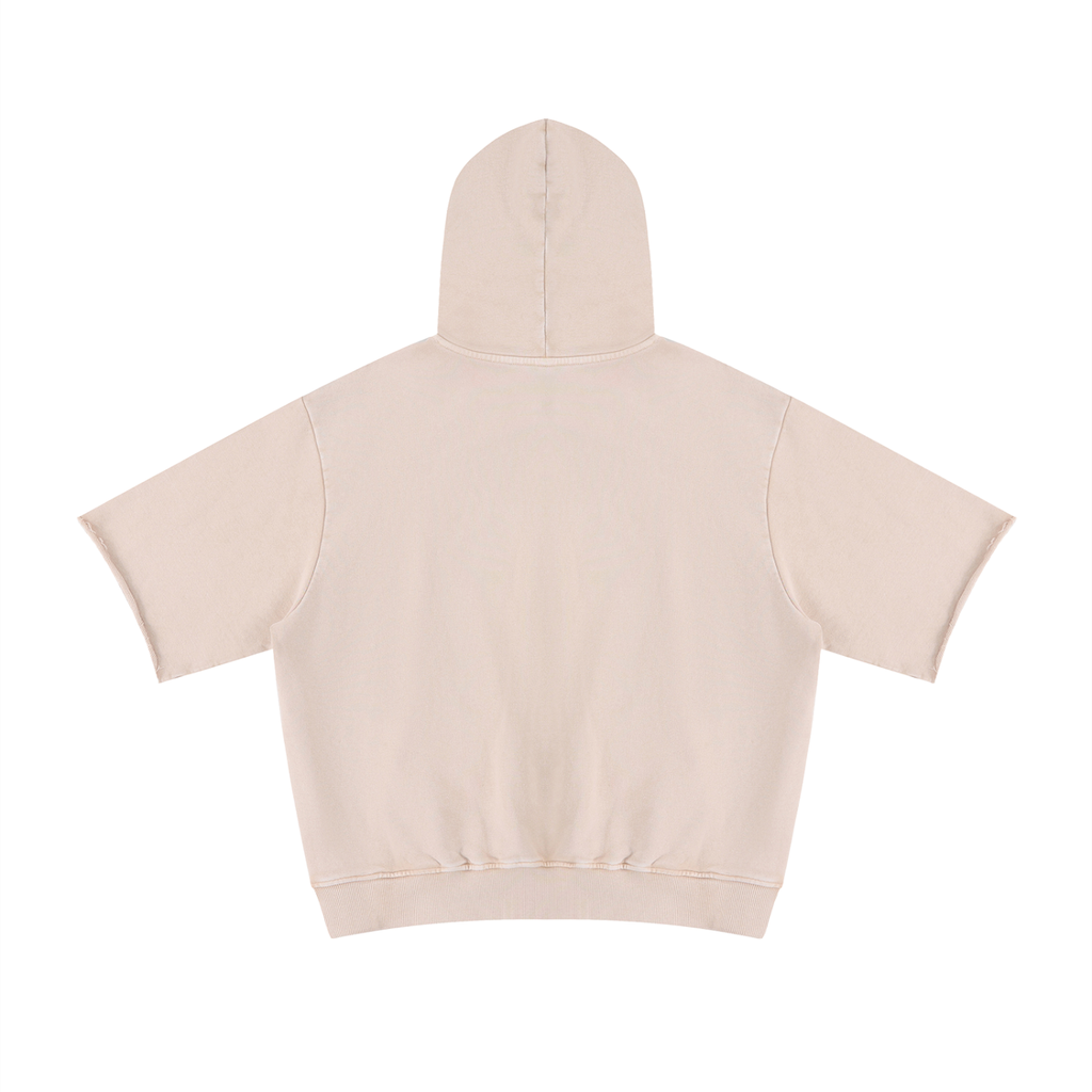 Mineral Wash Short Sleeve Hoodie
