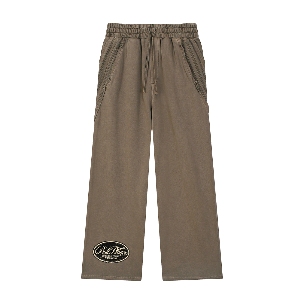 Snow Washed Tape Raw Edge Sweatpants