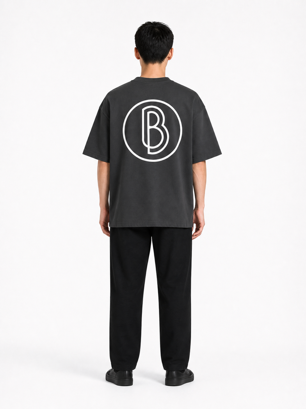 Classic Loose Boxy Tee back model view
