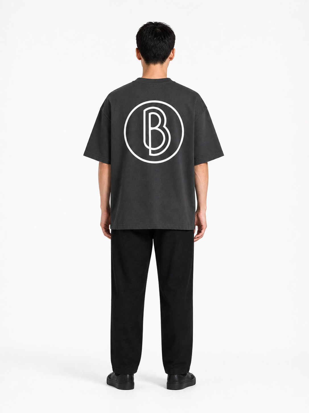 Classic Loose Boxy Tee back model view